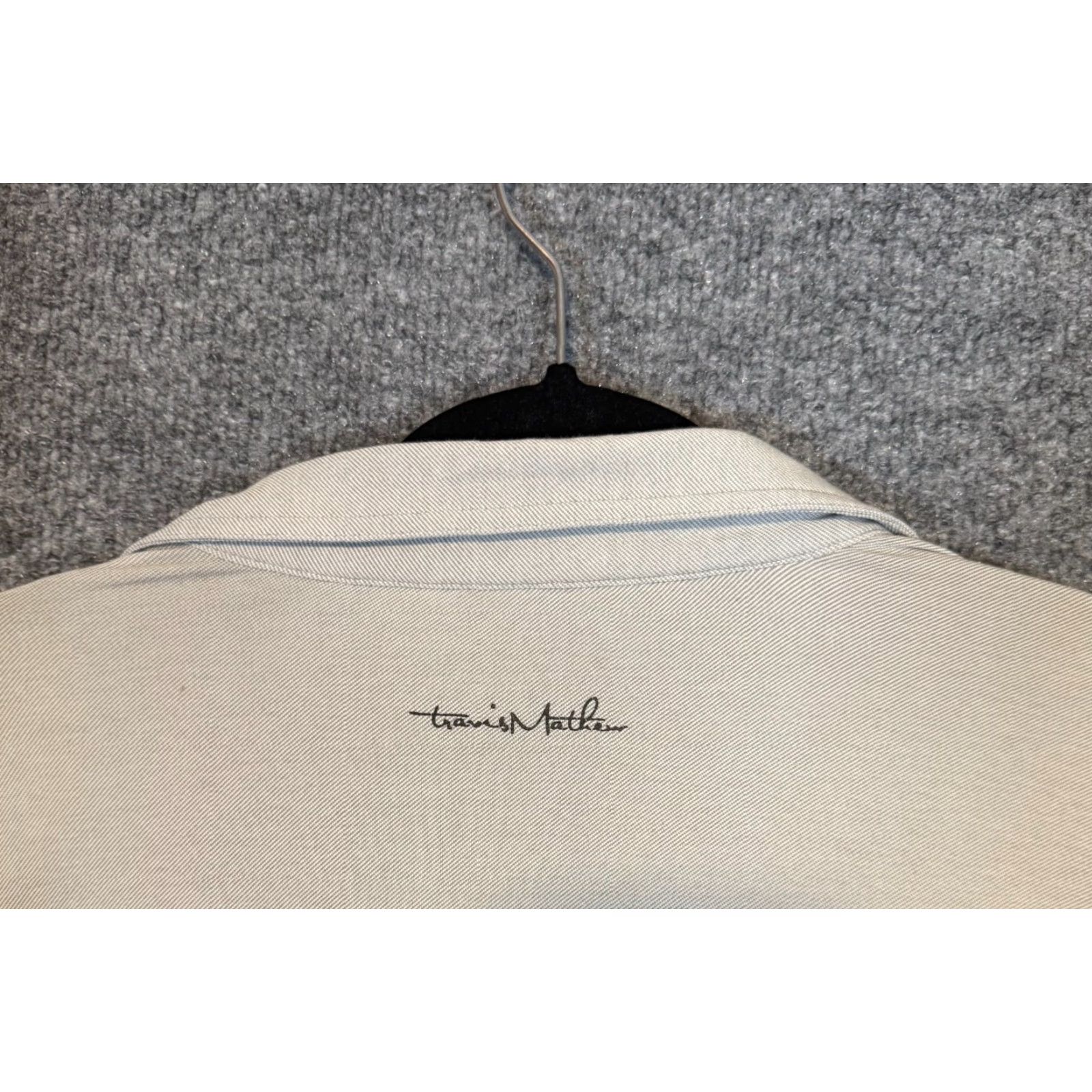 TravisMathew Travis Mathew Shirt Mens Medium Gray Short Sleeve Polo Golf Stretch Performance Size US M / EU 48-50 / 2 - 4 Thumbnail
