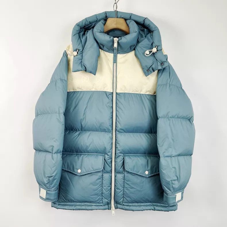 Gucci Gucci Blue Dark Pattern Logo Stitching Hooded Long-Sleeved Size US S / EU 44-46 / 1 - 1 Thumbnail
