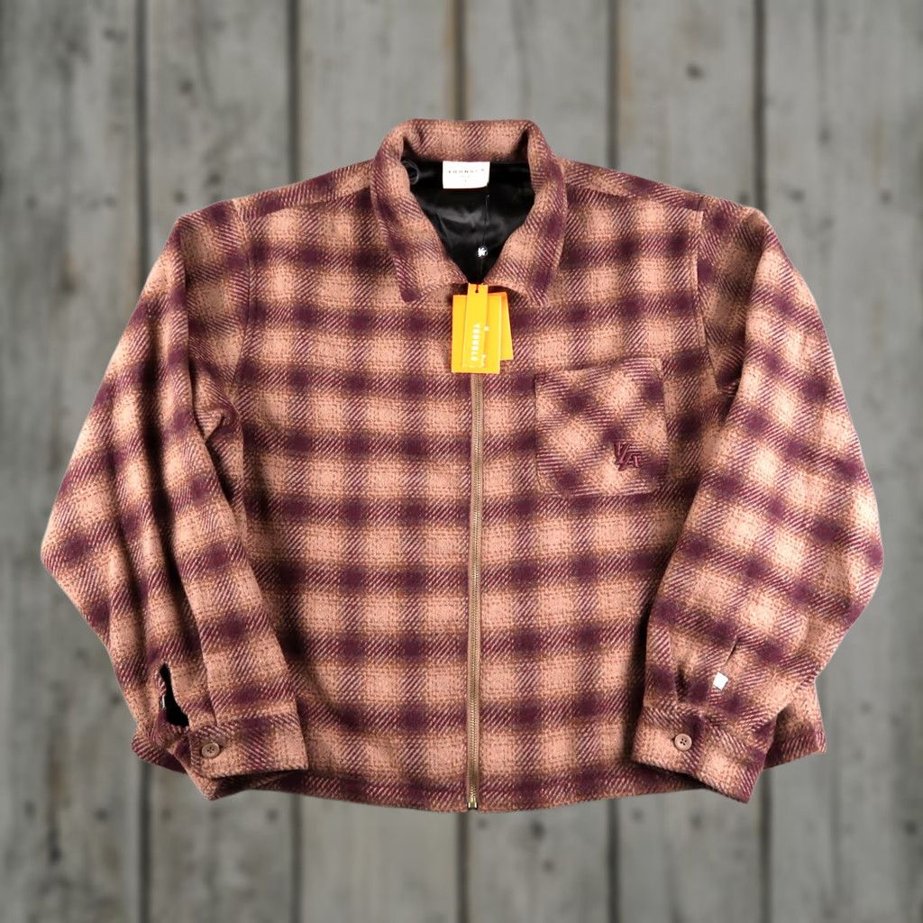 YoungLA VINTAGE Young LA Plaid Flannel Zip Up Jacket L Mens Brown Size L Jacket Bomber Shirt Size US L / EU 52-54 / 3 - 1 Thumbnail