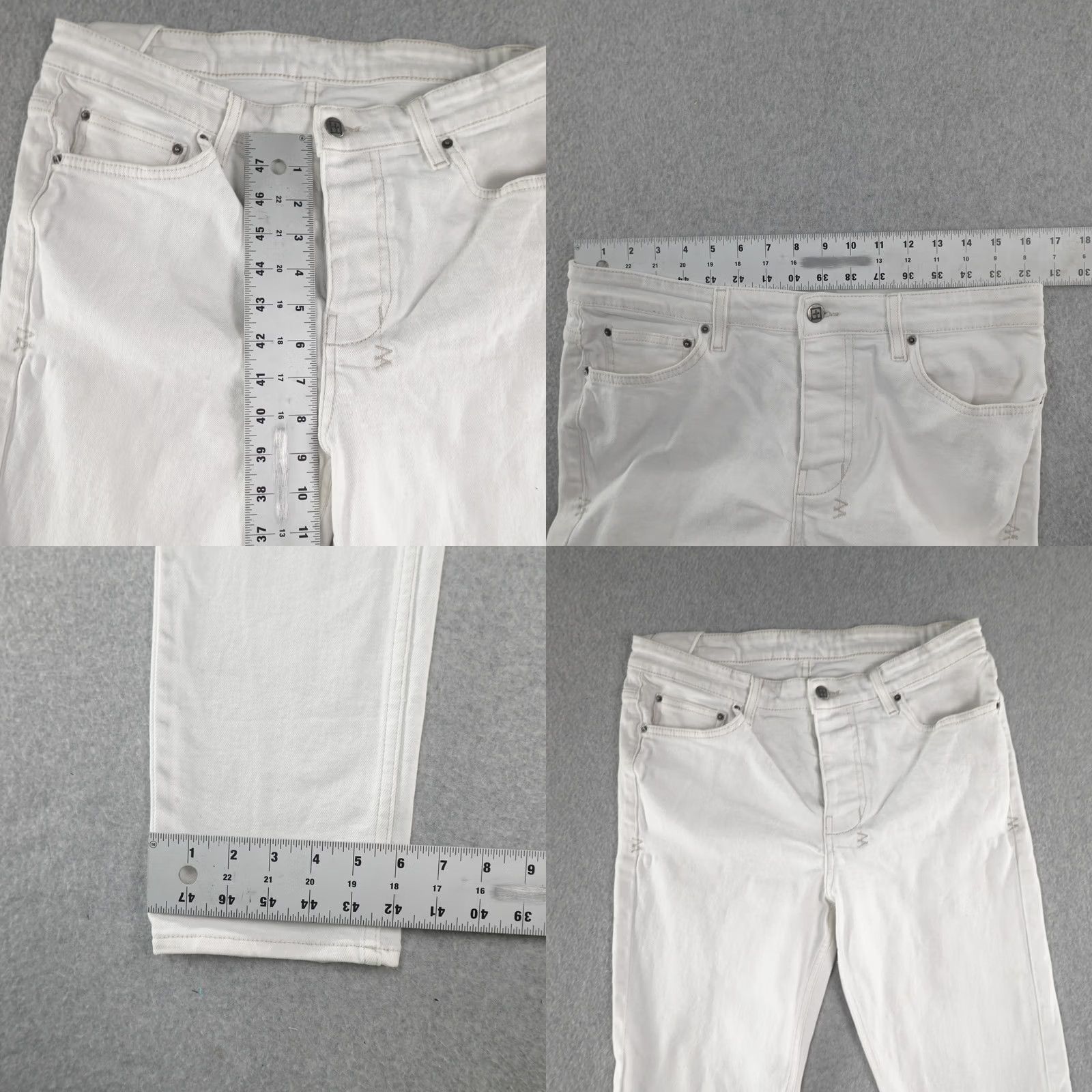 Ksubi ksubi Jeans Mens 33X31 White Skinny Slim Fit Denim Shirt? Size US 33 - 8 Thumbnail