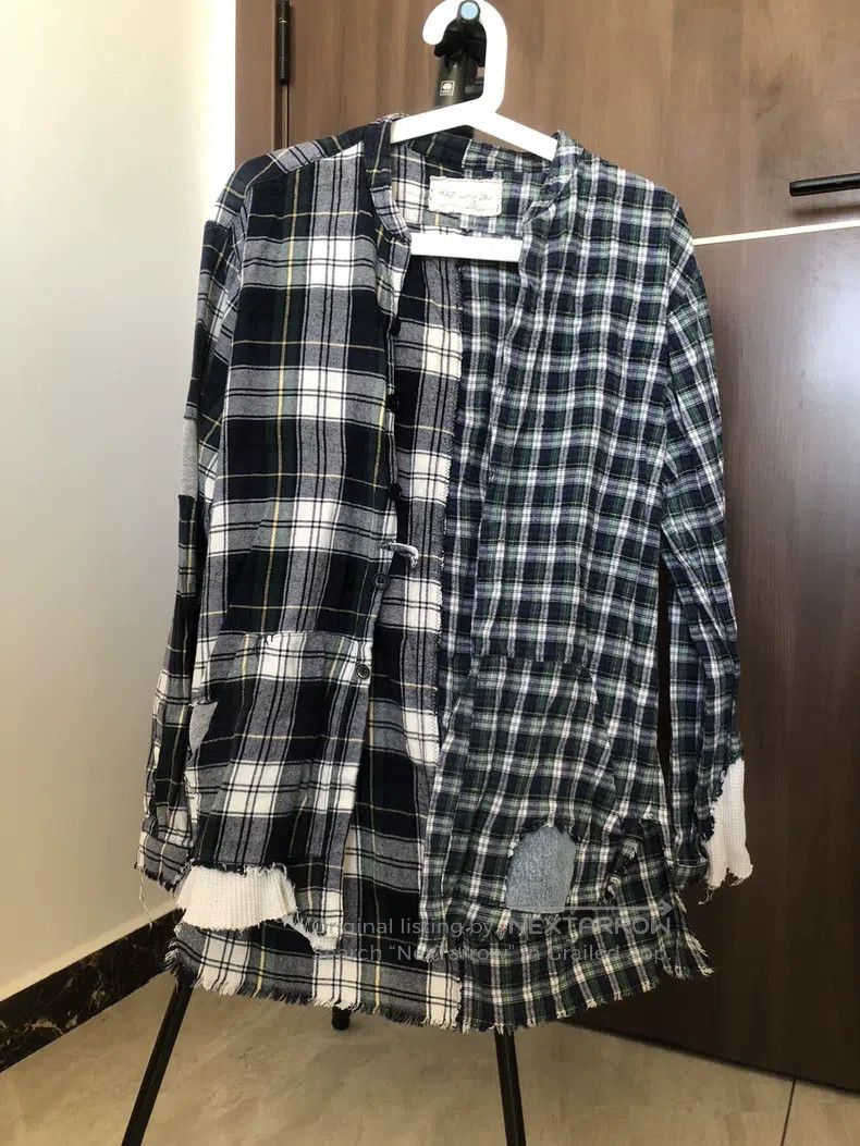 Greg Lauren Greg Lauren Patchwork Plaid Shirt Size US S / EU 44-46 / 1 - 1 Thumbnail