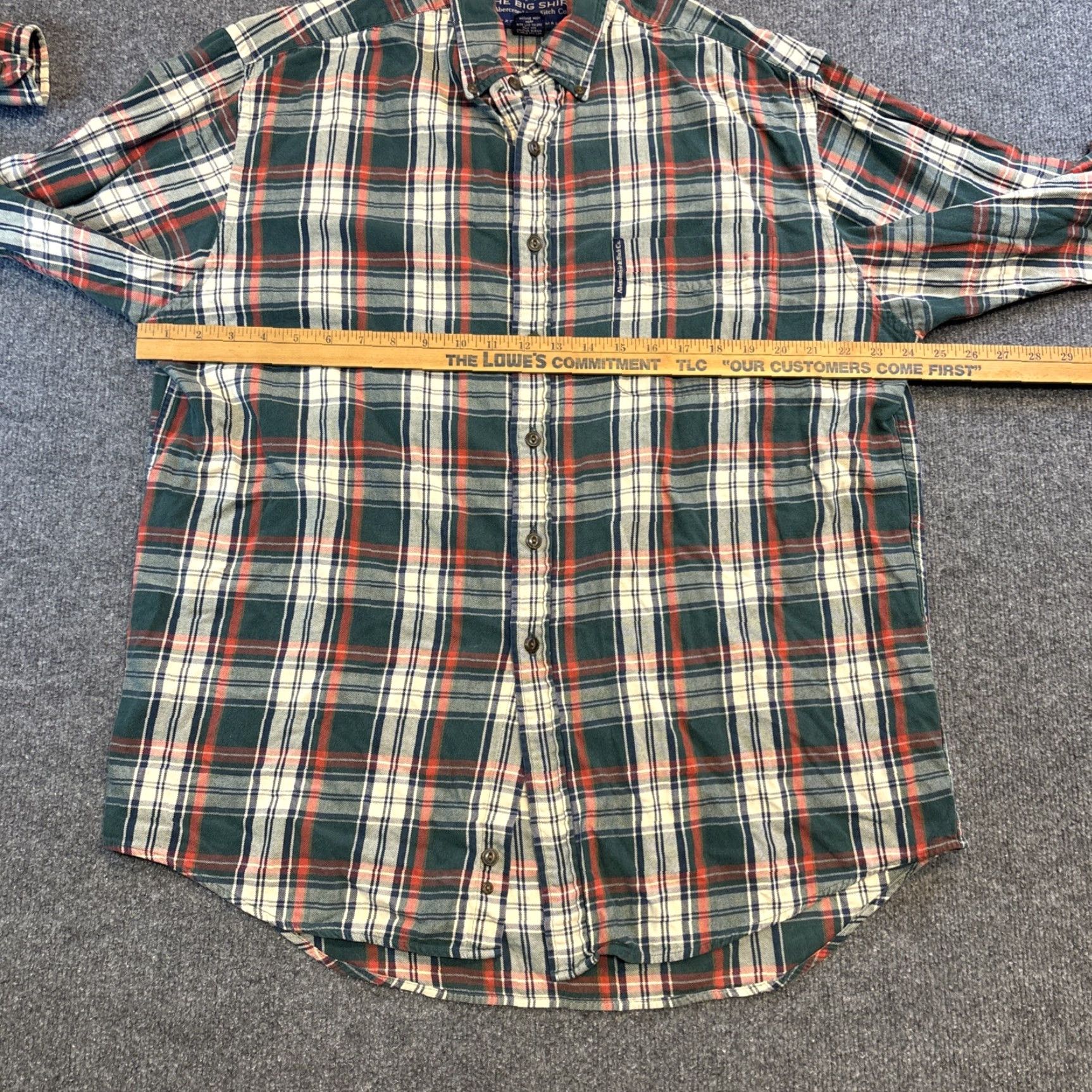 Abercrombie & Fitch VINTAGE Abercrombie & Fitch The Big Shirt Flannel Button-Up Long Sleeve M Green 90s Unisex Adults Mens Womens Shirts Size US M / EU 48-50 / 2 - 5 Thumbnail