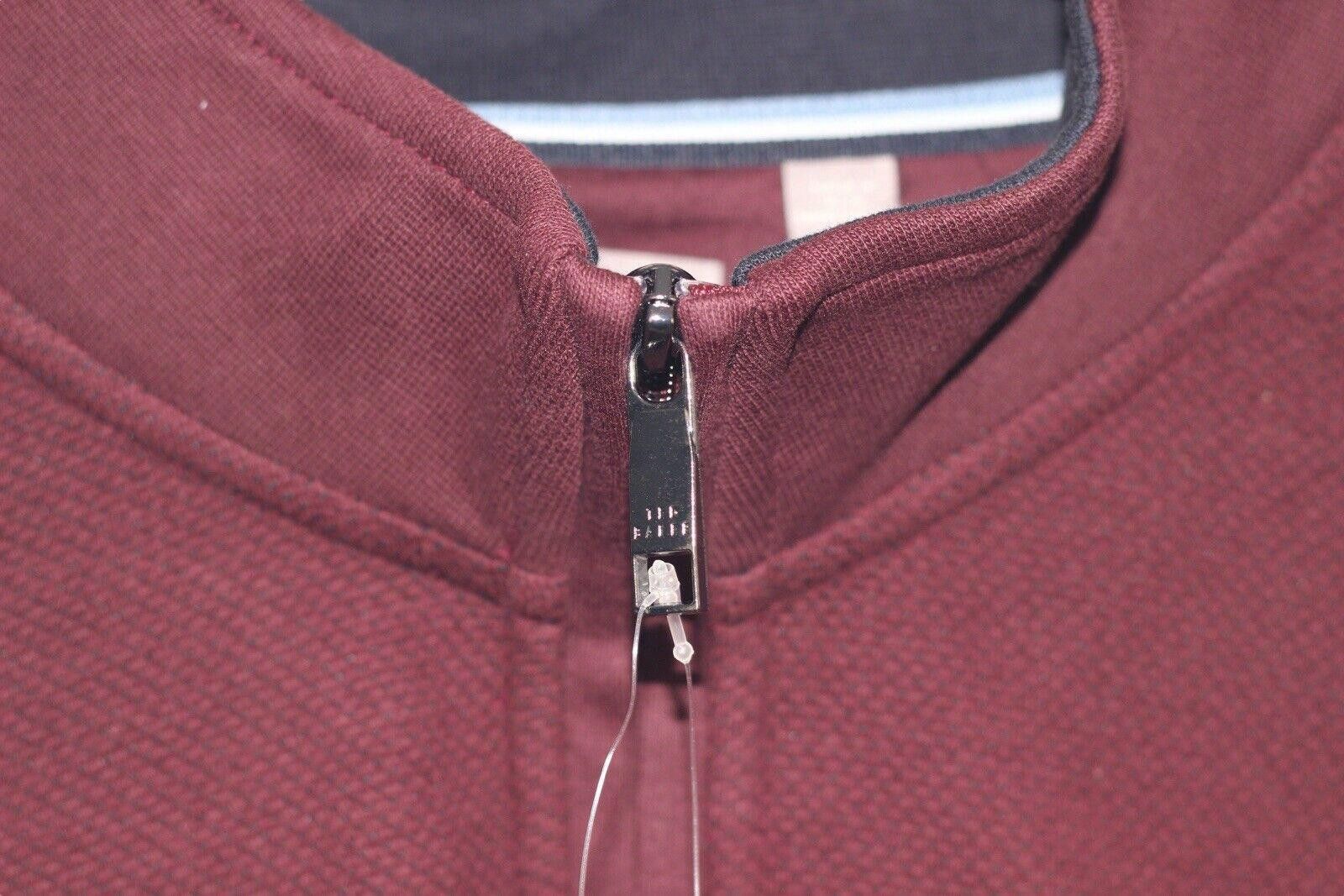 Ted Baker Ted Baker Men Sweater Quarter 1/4 Zip Pullover Red 2XL Size US XXL / EU 58 / 5 - 3 Thumbnail