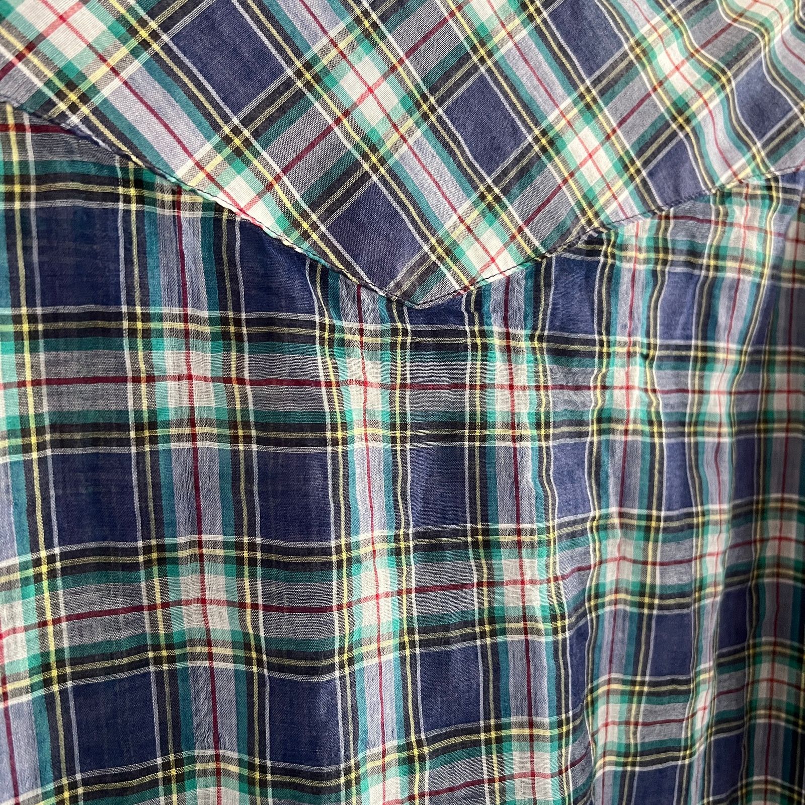 Wrangler VTG Wrangler Paper Thin Pearl Snap Western Shirt L 22x30 Size US L / EU 52-54 / 3 - 6 Thumbnail