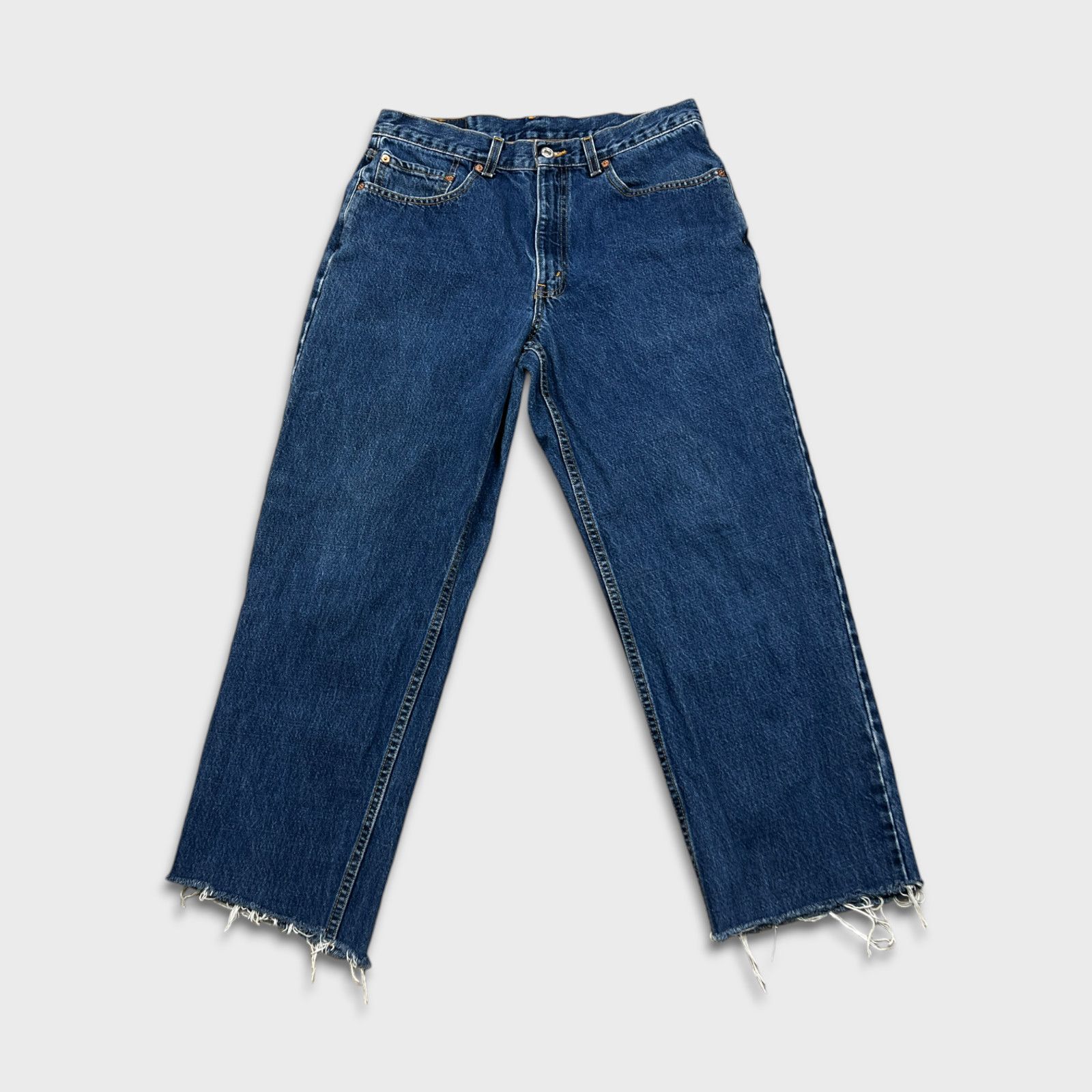 Levi's × Vintage Levi's 550 Jeans 32x27 Relaxed Fit Frayed Hem 90s Denim Pant Size US 32 / EU 48 - 1 Thumbnail