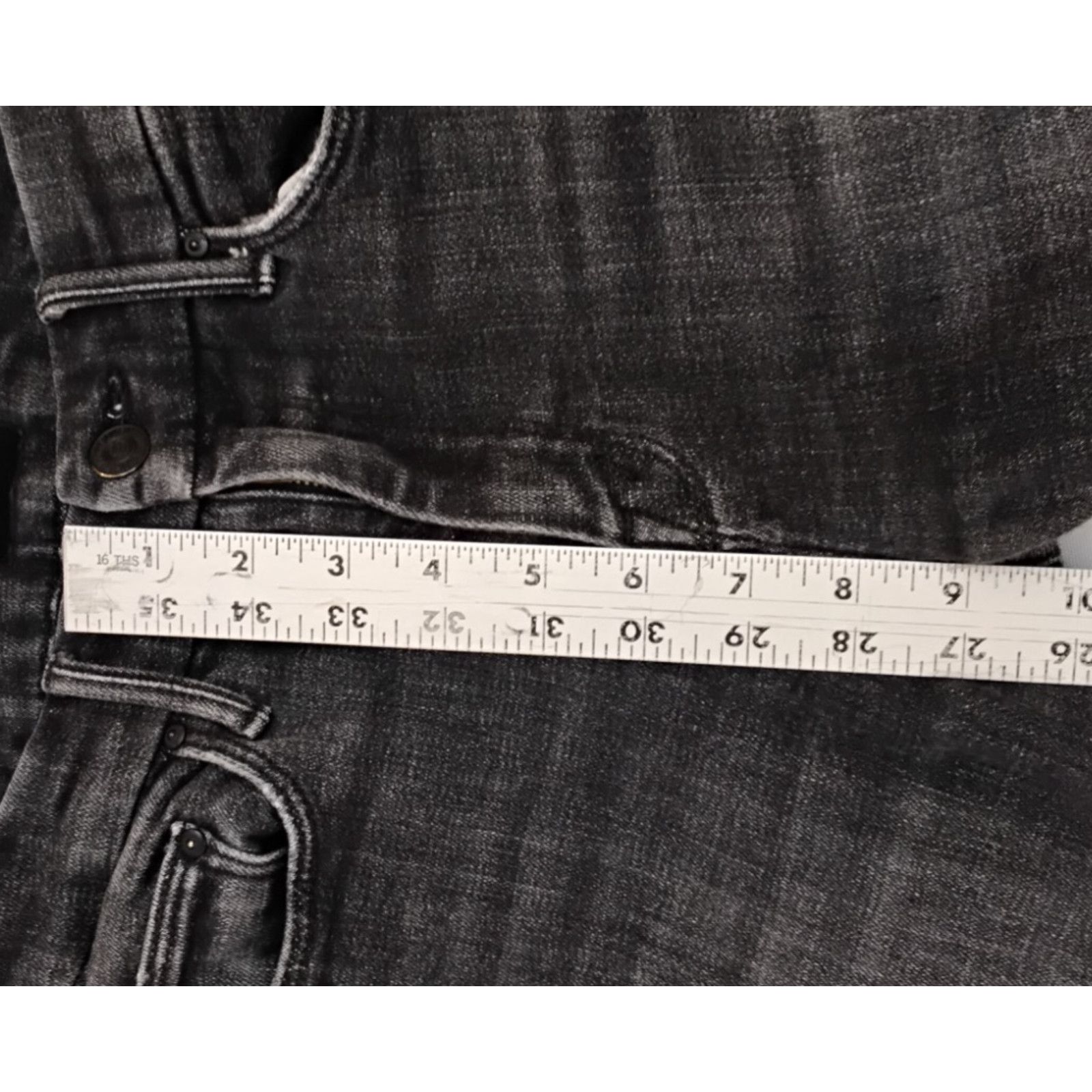 MOTHER Mother The Looker Ankle Fray Jeans Women's 25x27 Black Wash Size 25" / US 0 / IT 36 - 15 Thumbnail