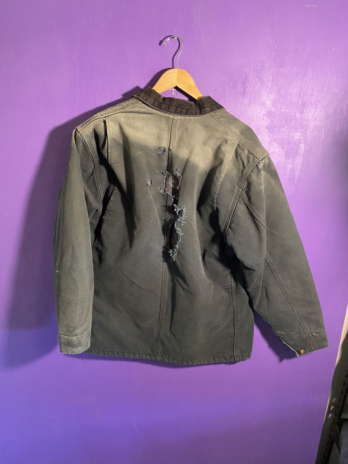Carhartt Vintage 90s Carhartt distressed chore coat Size US XL / EU 56 / 4 - 2 Thumbnail