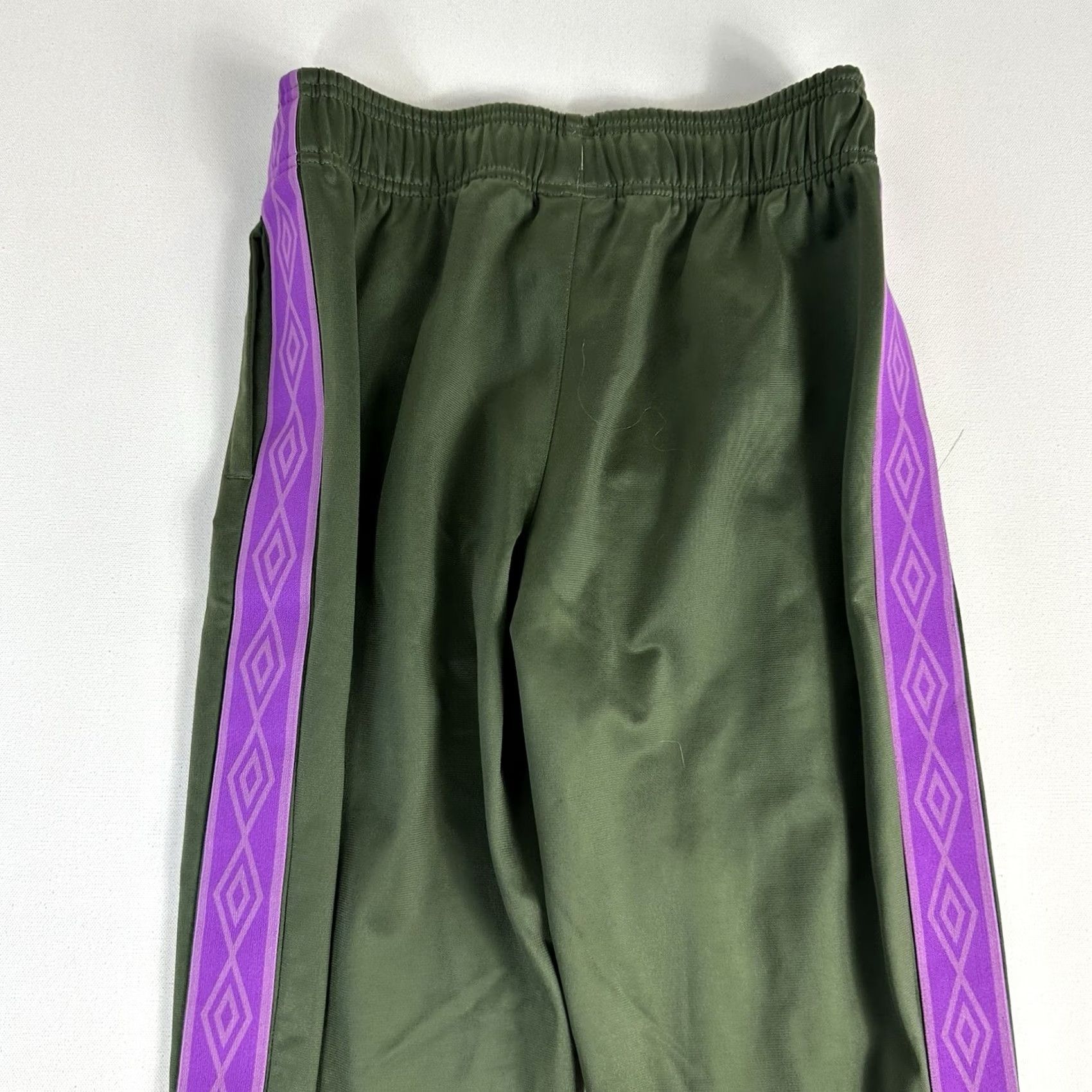Umbro Umbro Track Pants Womens Small Green Purple Striped Polyester Activewear Train Size 28" / US 6 / IT 42 - 3 Thumbnail