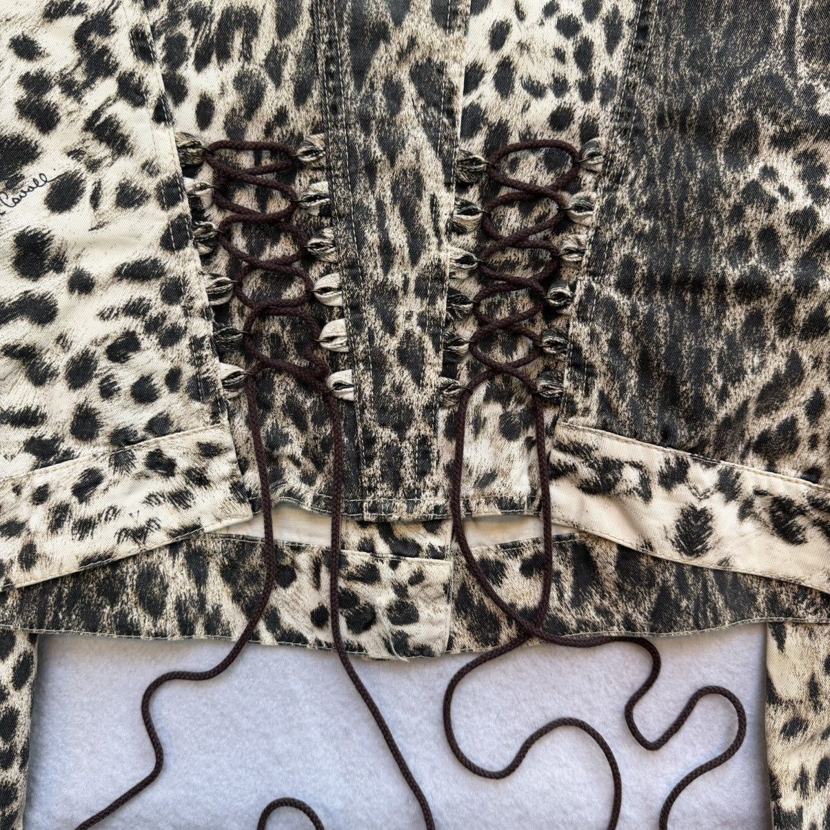 Just Cavalli 2000s Just Cavalli Back Laces Leopard Print Jacket Size XS / US 0-2 / IT 36-38 - 9 Thumbnail