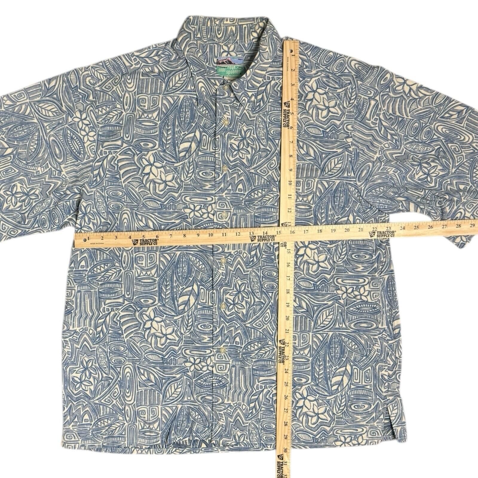 Reyn Spooner Vintage Reyn Spooner Reverse Print Hawaiian Shirt XL Tiki Size US XL / EU 56 / 4 - 12 Thumbnail