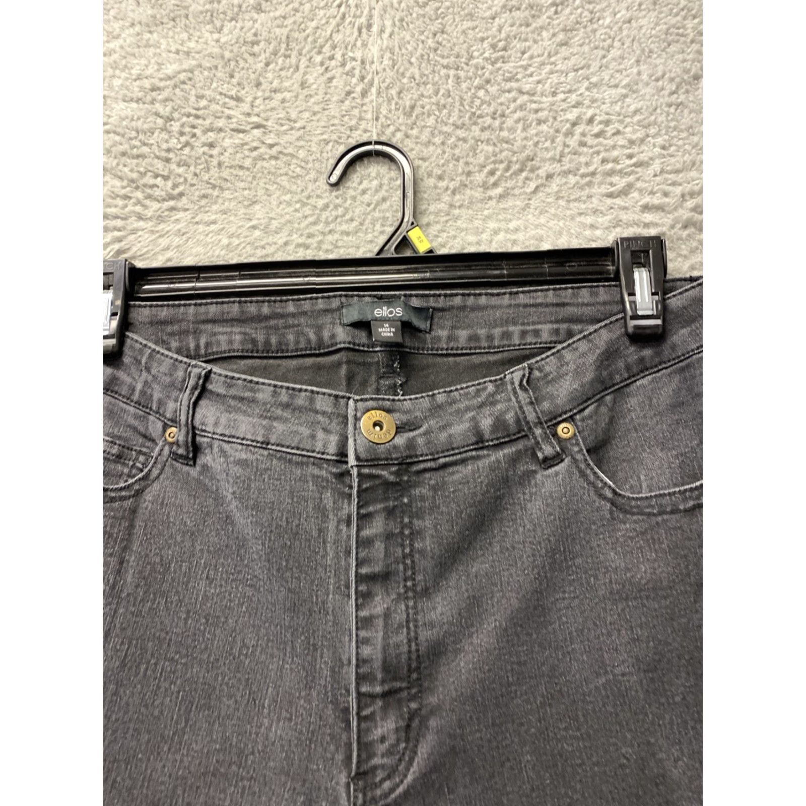 Vintage Ellos Jeans Women’s 14 Regular Bootcut 35x30 Faded Black 0435 Womens Size 24" / US 00 / IT 34 - 2 Thumbnail