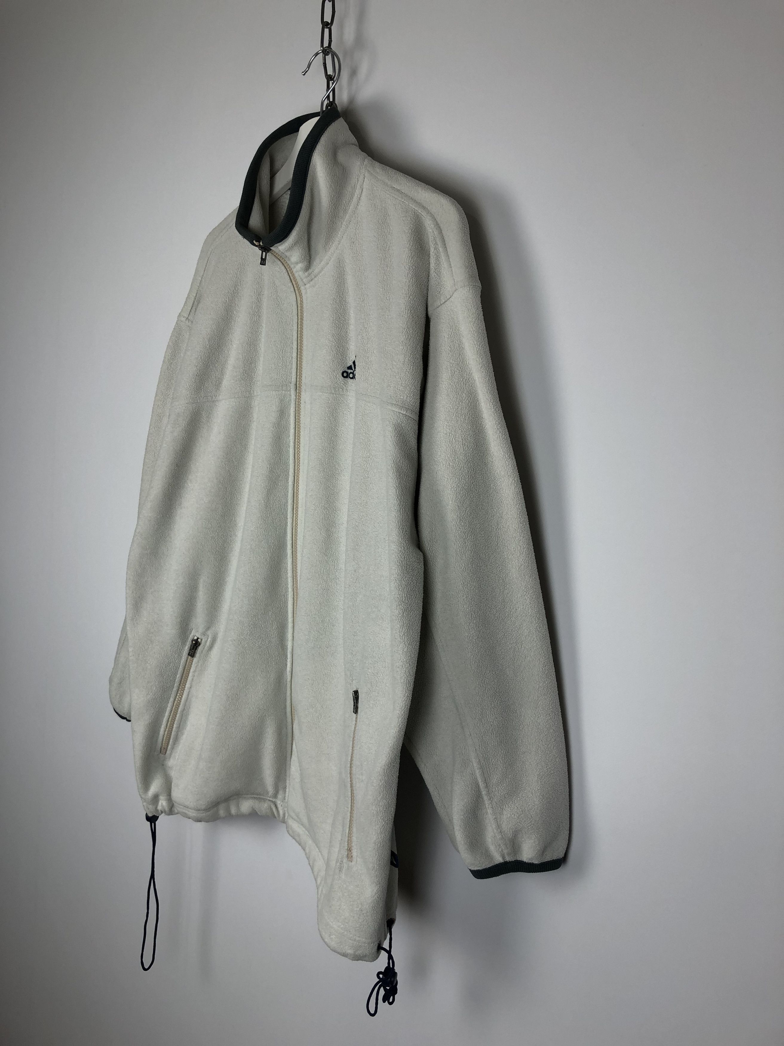 Adidas Adidas Vintage Fleece Jacket Full Zip White size M Size US M / EU 48-50 / 2 - 5 Thumbnail