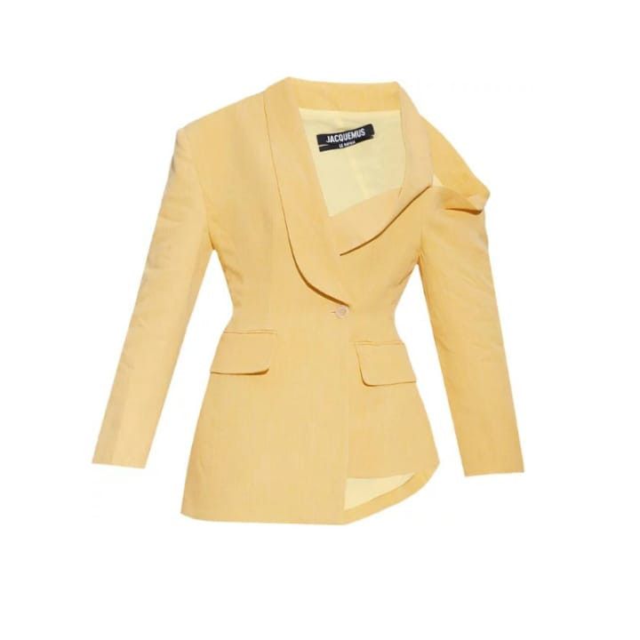 Jacquemus o1mle0824 La Veste Baska Blazers in Yellow Size XS / US 0-2 / IT 36-38 - 1 Preview