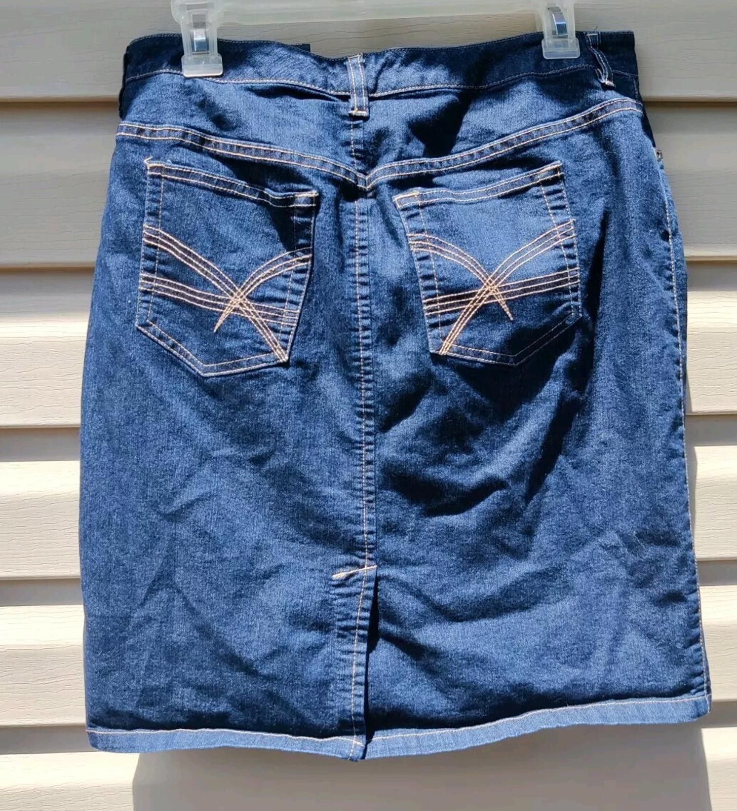 Other Apostrophe Petite Blue Jean Skirt Denim Womens Sz 10 P Knee Size 32" / US 10 / IT 46 - 4 Thumbnail