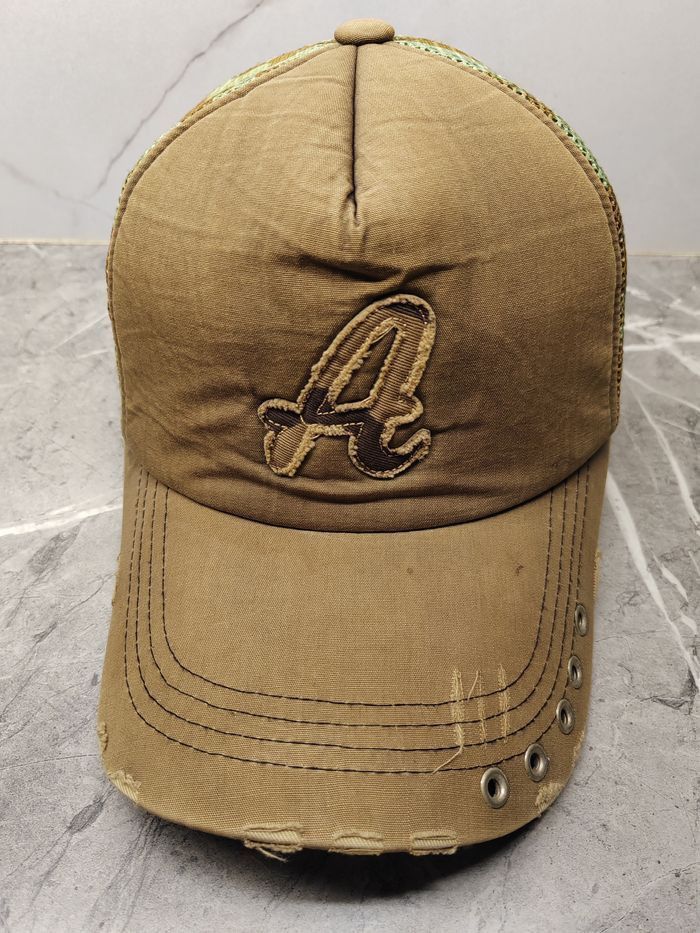 Vintage Vintage Logo A Distressed Style Trucker Cap Hat Size ONE SIZE - 2 Thumbnail