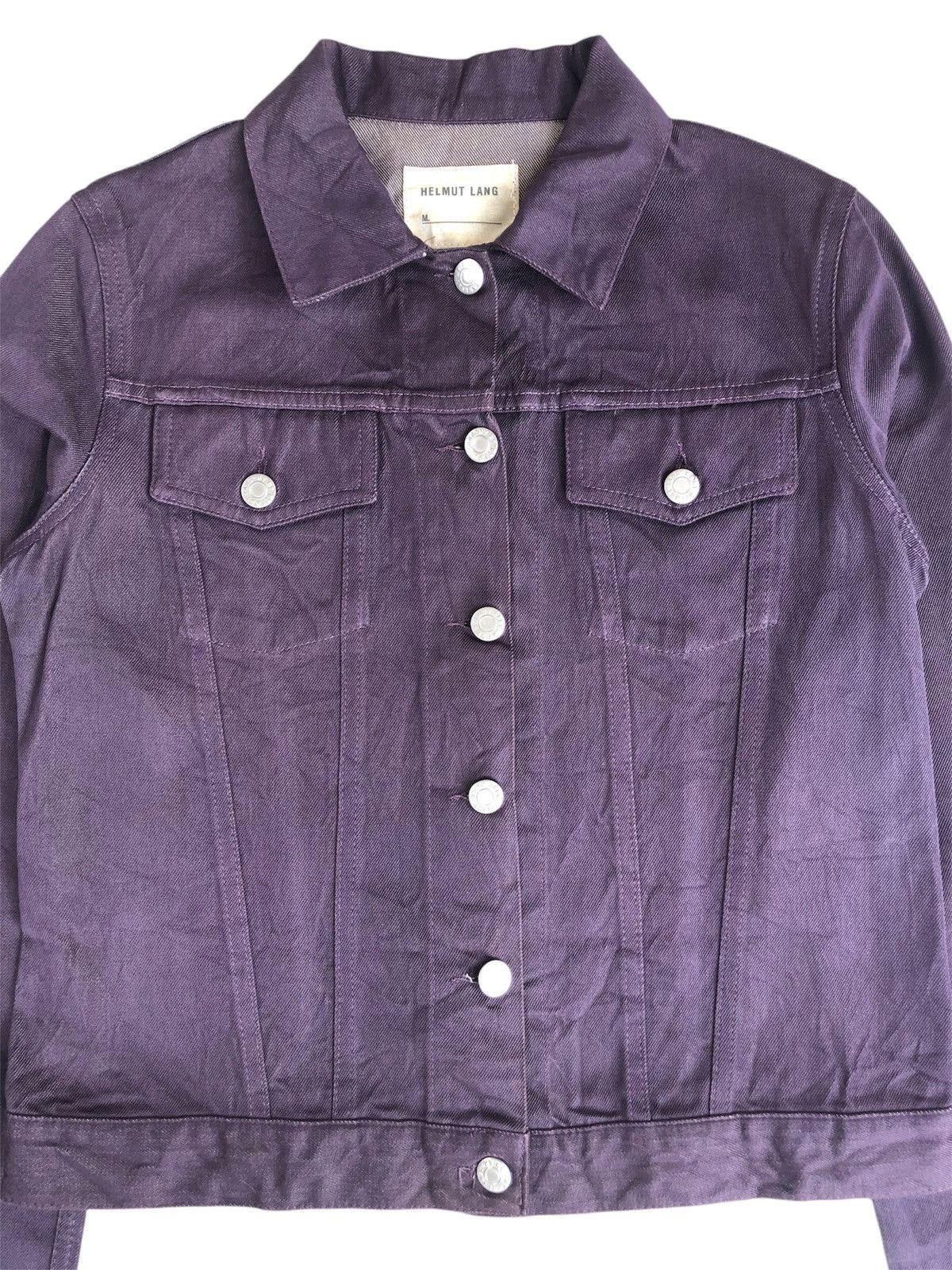 Helmut Lang Helmut Lang Denim Jacket Raw Silk Denim Size US XXS / EU 40 - 8 Thumbnail