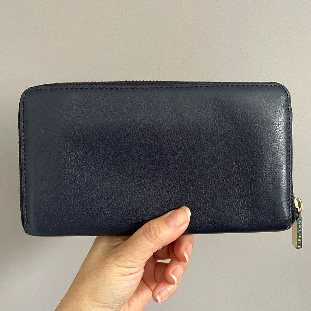 Tory Burch Tory Burch Blue Stacked T Continental Long Wallet Size ONE SIZE - 8 Thumbnail