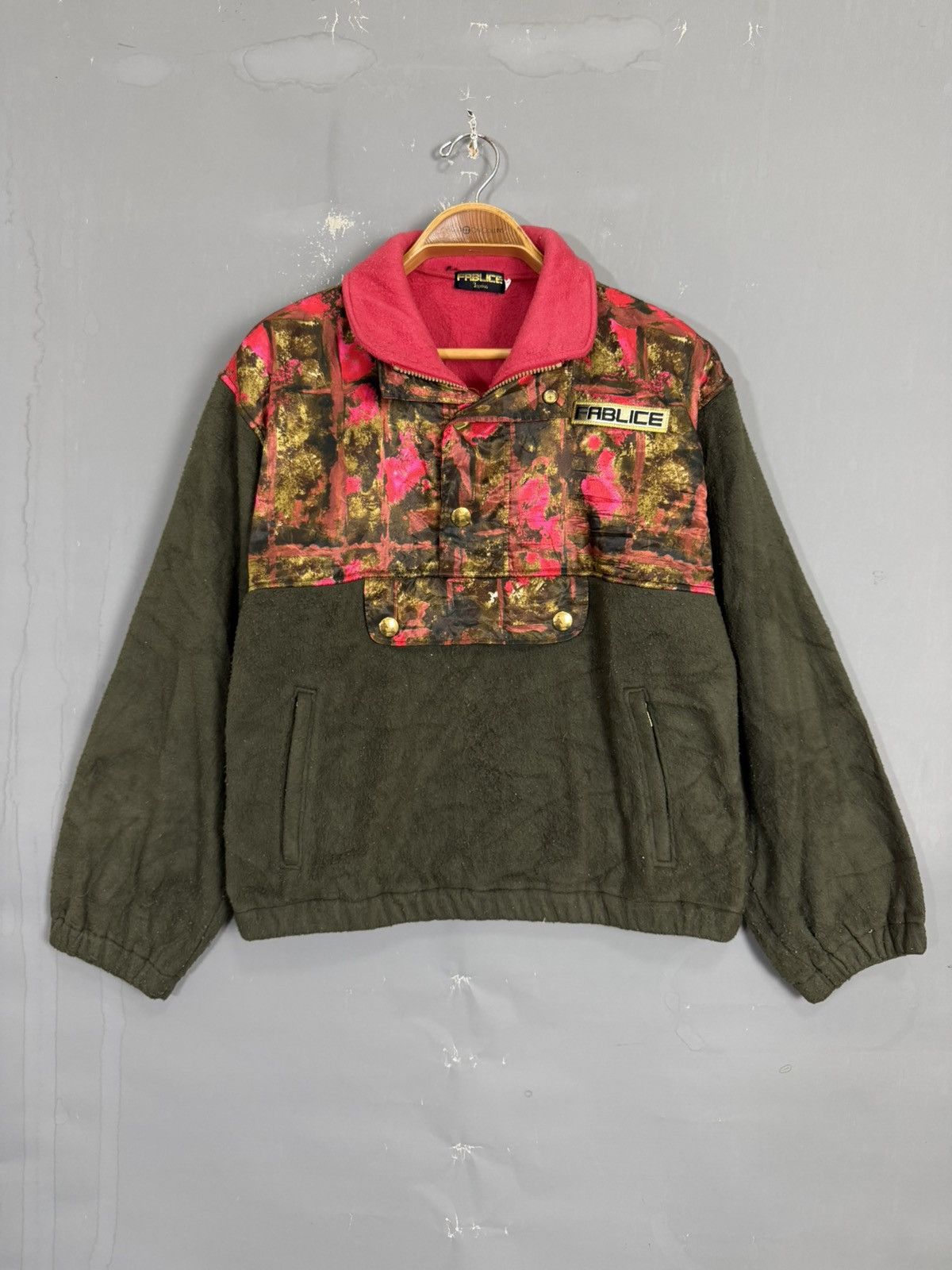 Japanese Brand Vintage Fablice Half Button Fleece Fablice Ski Pullover Size US M / EU 48-50 / 2 - 1 Thumbnail