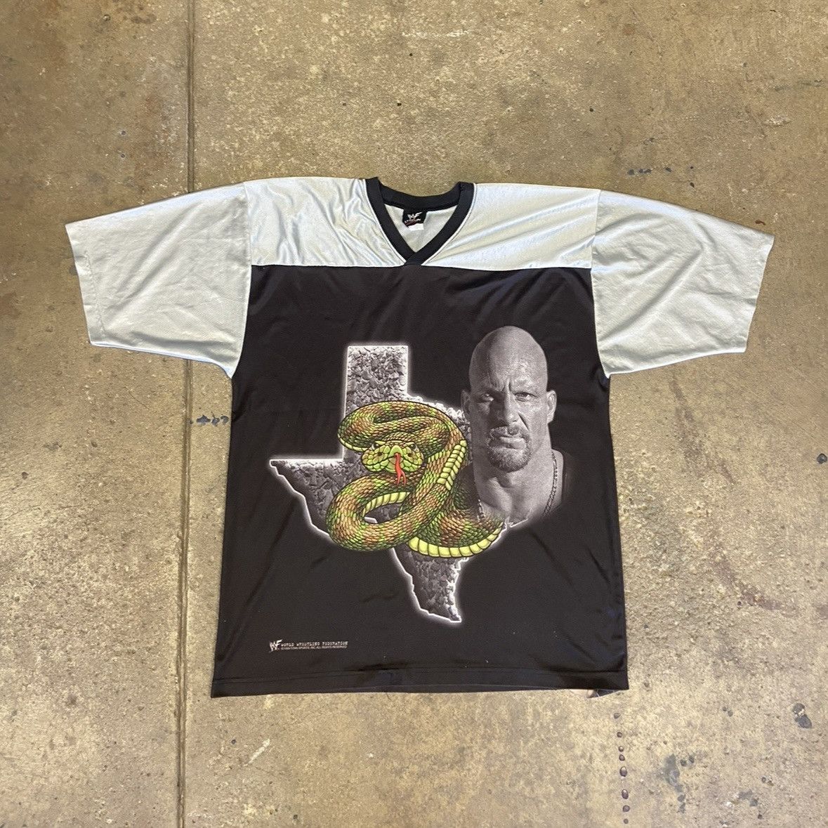 STONE GOLD STEVE AUSTIN 3:16 RATTLESNAKE WWE JERSEY SIZE XL