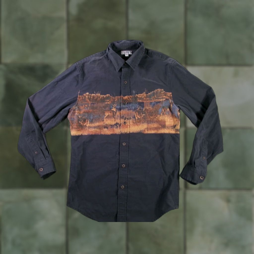 Croft & Barrow Croft & Barrow Shirt Mens S Navy Deer Graphic Long Sleeve Button Up 100% Cotton Size US S / EU 44-46 / 1 - 1 Thumbnail