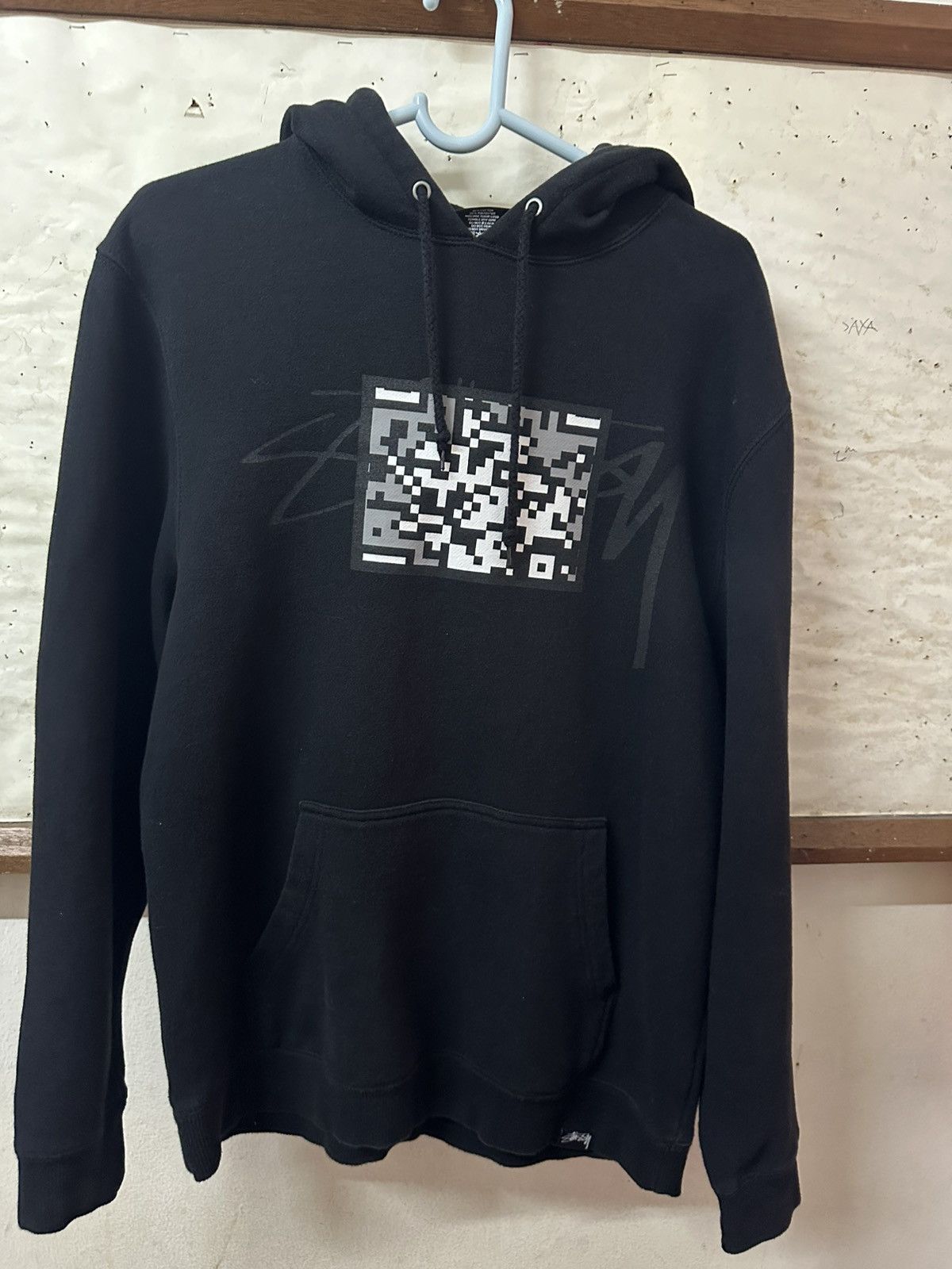 Stussy x FPAR ブラック フーディ QRコード FPAR × Stussy Stussy x FPAR hoodie | Grailed