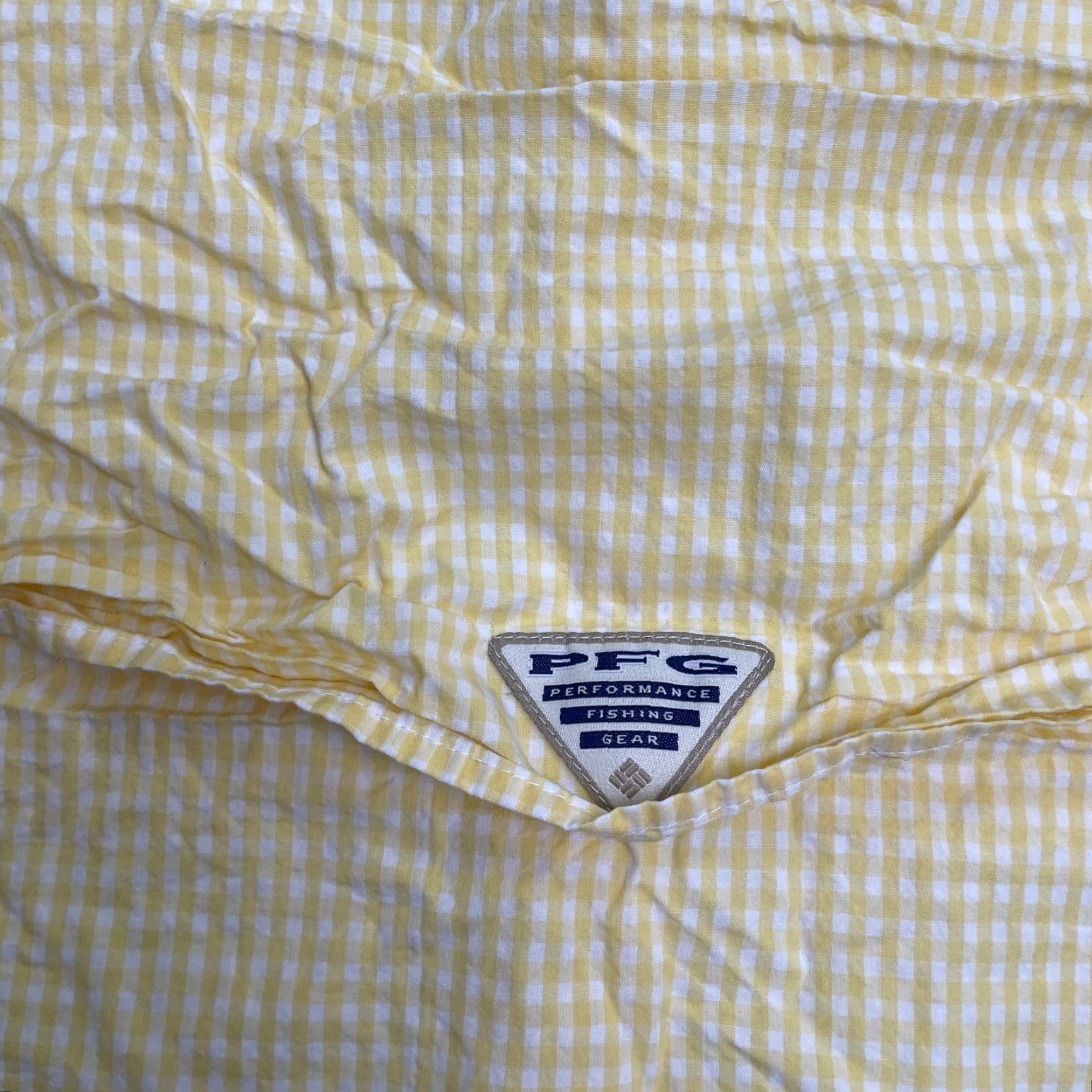 Vintage Columbia Bonehead Shirt Mens Large PFG Omni-Shade Check Yellow White Casual, Travel Size US L / EU 52-54 / 3 - 5 Thumbnail