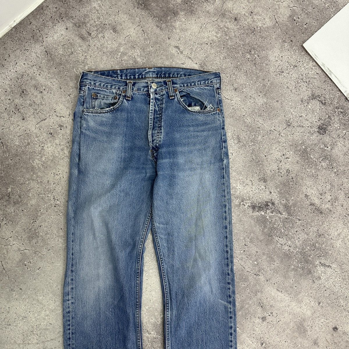 Levi's Vintage 90s Levis made in USA straight jeans 32x36 hype og Size US 32 / EU 48 - 3 Thumbnail