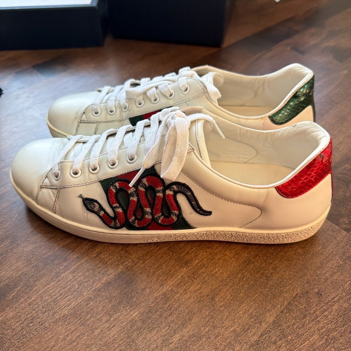 Gucci Gucci Ace Snake Sneaker Size US 10.5 / EU 43-44 - 3 Thumbnail