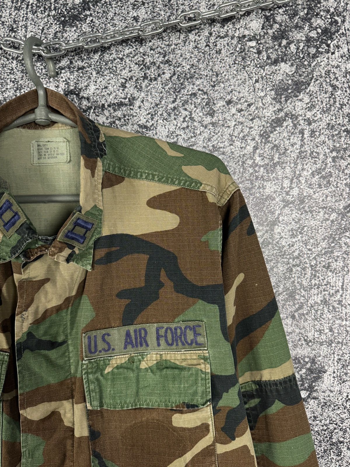 Vintage US ARMY Military Combat Camo Jacket Shirt U.S. Air Force Size US S / EU 44-46 / 1 - 2 Thumbnail