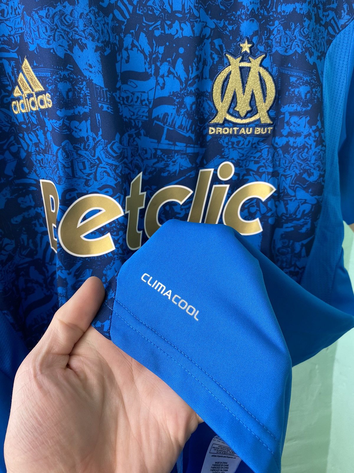 Adidas Olympique Marseille Adidas Soccer Jersey 2011/2012 Football Size US L / EU 52-54 / 3 - 13 Thumbnail