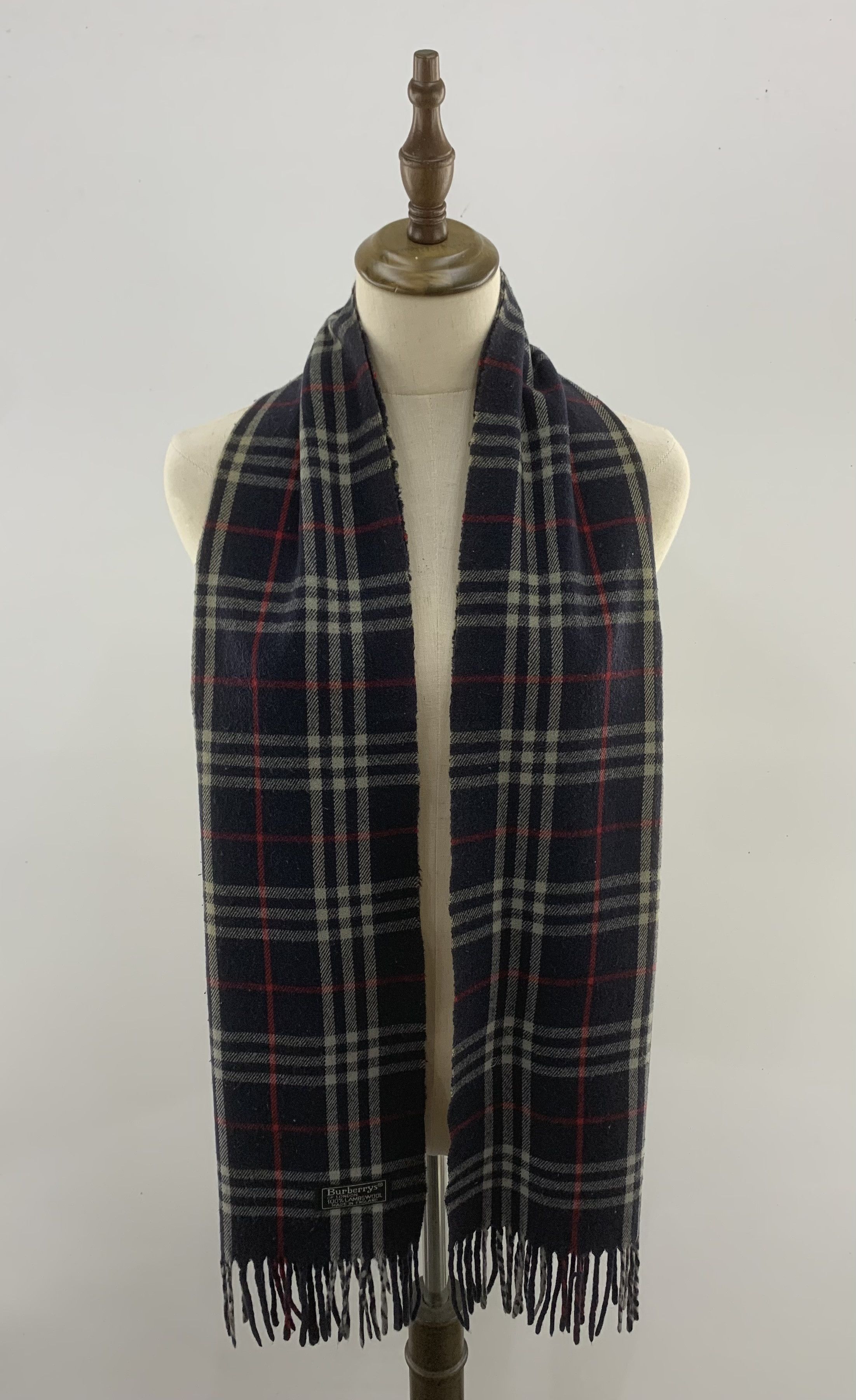 Burberry 90s Burberrys Scarf Wool Muffler Neck Wrap BL2033 Size ONE SIZE - 1 Thumbnail