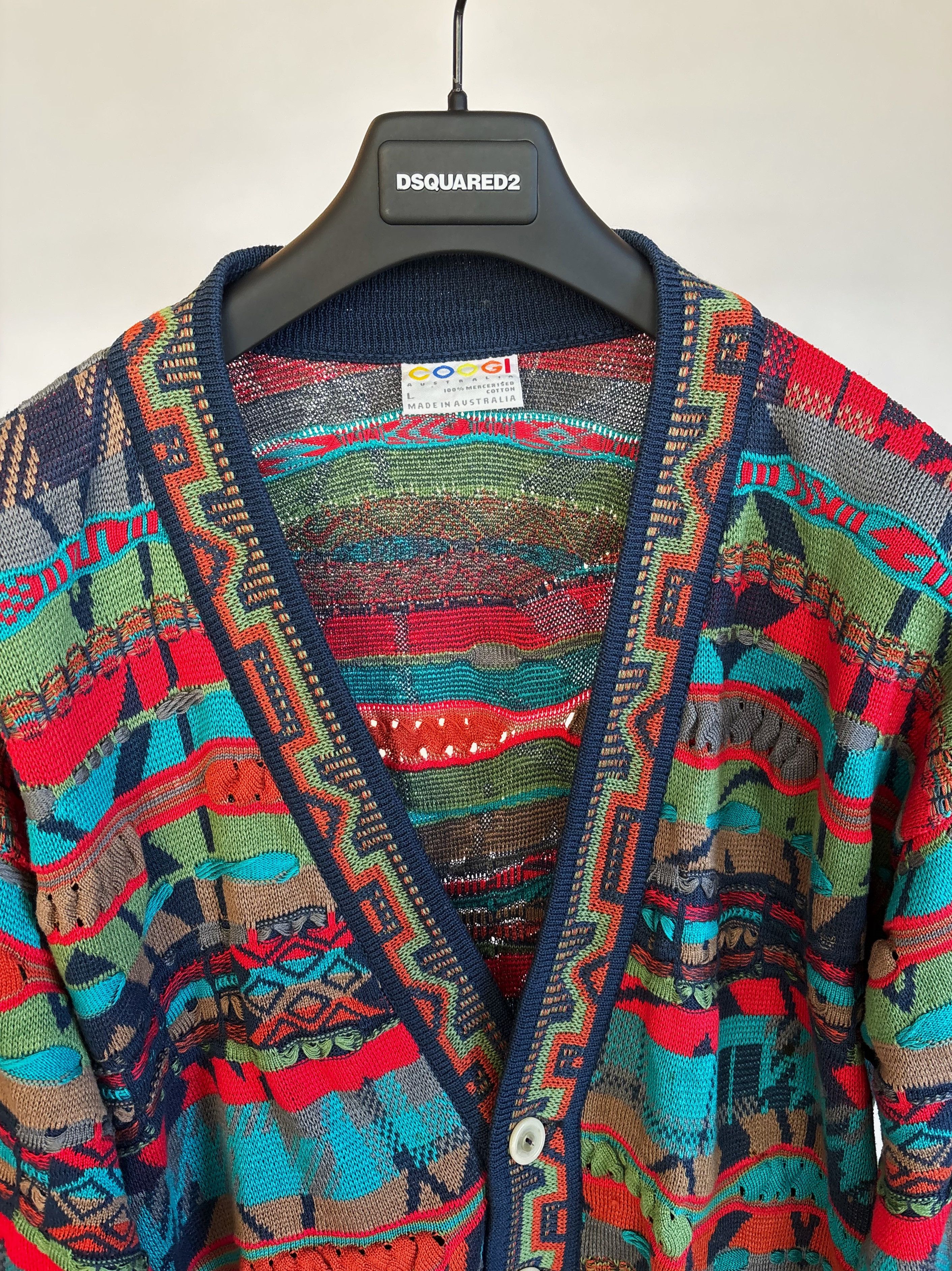 Coogi Vintage COOGI Cotton Cardigan – Size L Size US L / EU 52-54 / 3 - 3 Thumbnail