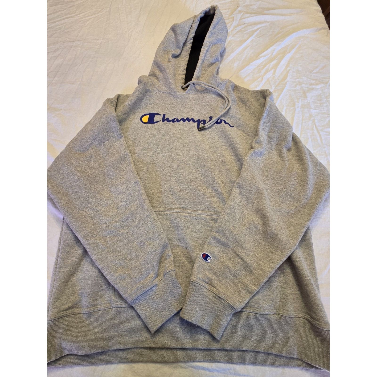 Champion Champion Men's Size Xl Long Sleeve Grey Hoodie Sweatshirt Size US XL / EU 56 / 4 - 2 Thumbnail