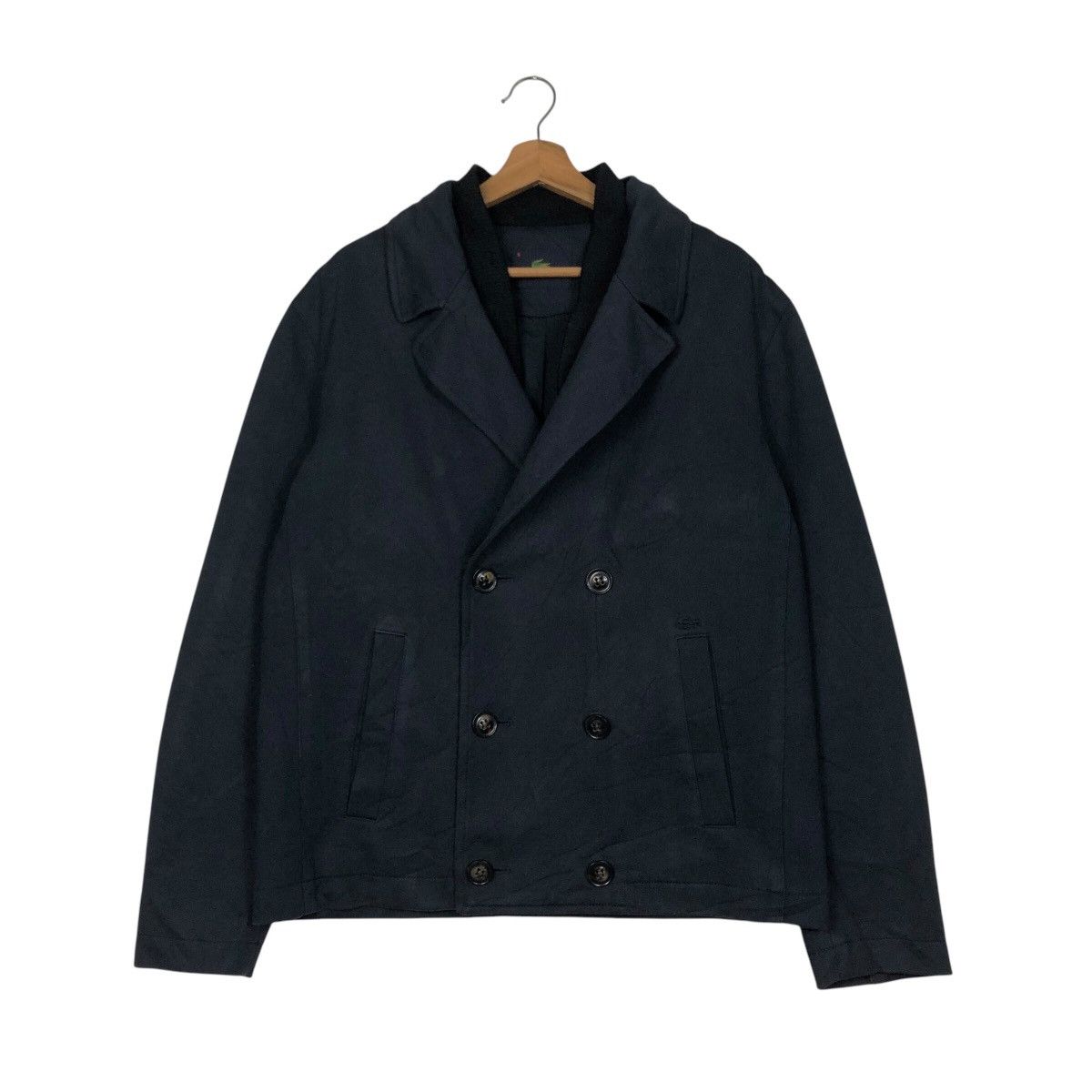 Japanese Brand × Vintage 📌Vintage Chore Work Jacket Lacoste Rich Black Issey Miyake Size US M / EU 48-50 / 2 - 2 Thumbnail