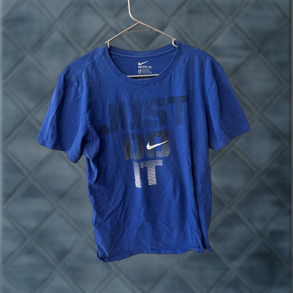 Nike Nike Dri-FIT T-Shirt Crew Neck Short Sleeve Adult Medium Blue Logo Shirt Mens Size US M / EU 48-50 / 2 - 1 Thumbnail