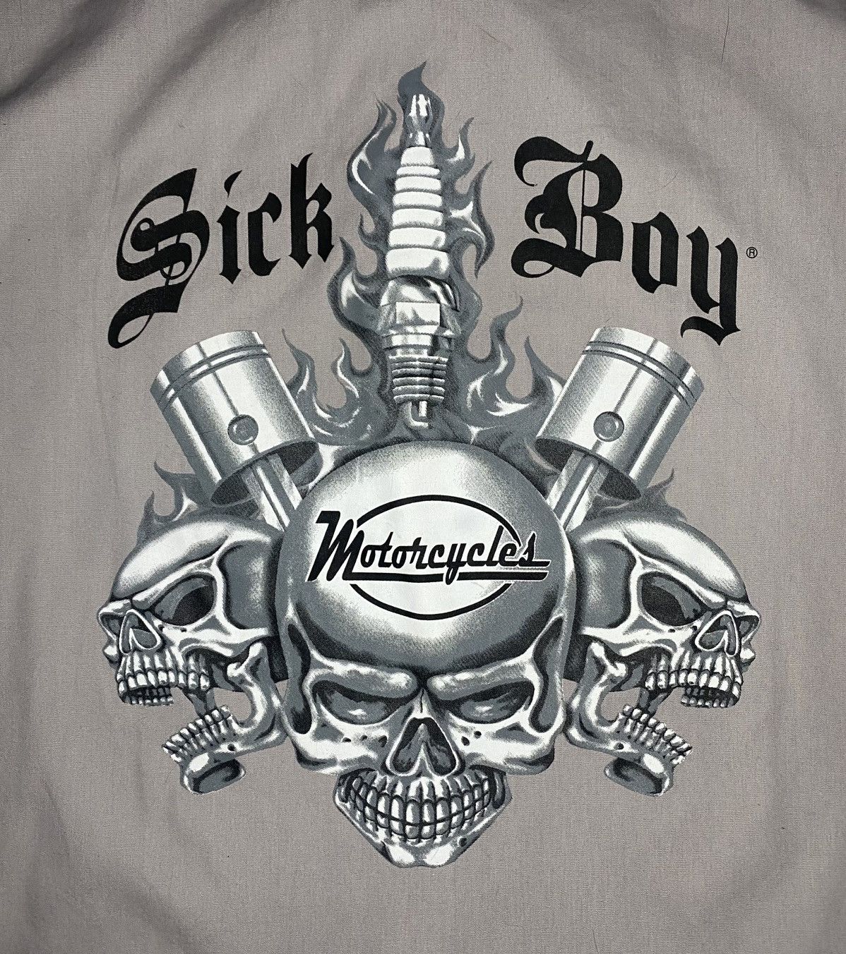 Dickies Men’s Sick Boy Motorcycles Button Down Gray Men’s XL Shirt Size US XL / EU 56 / 4 - 4 Thumbnail