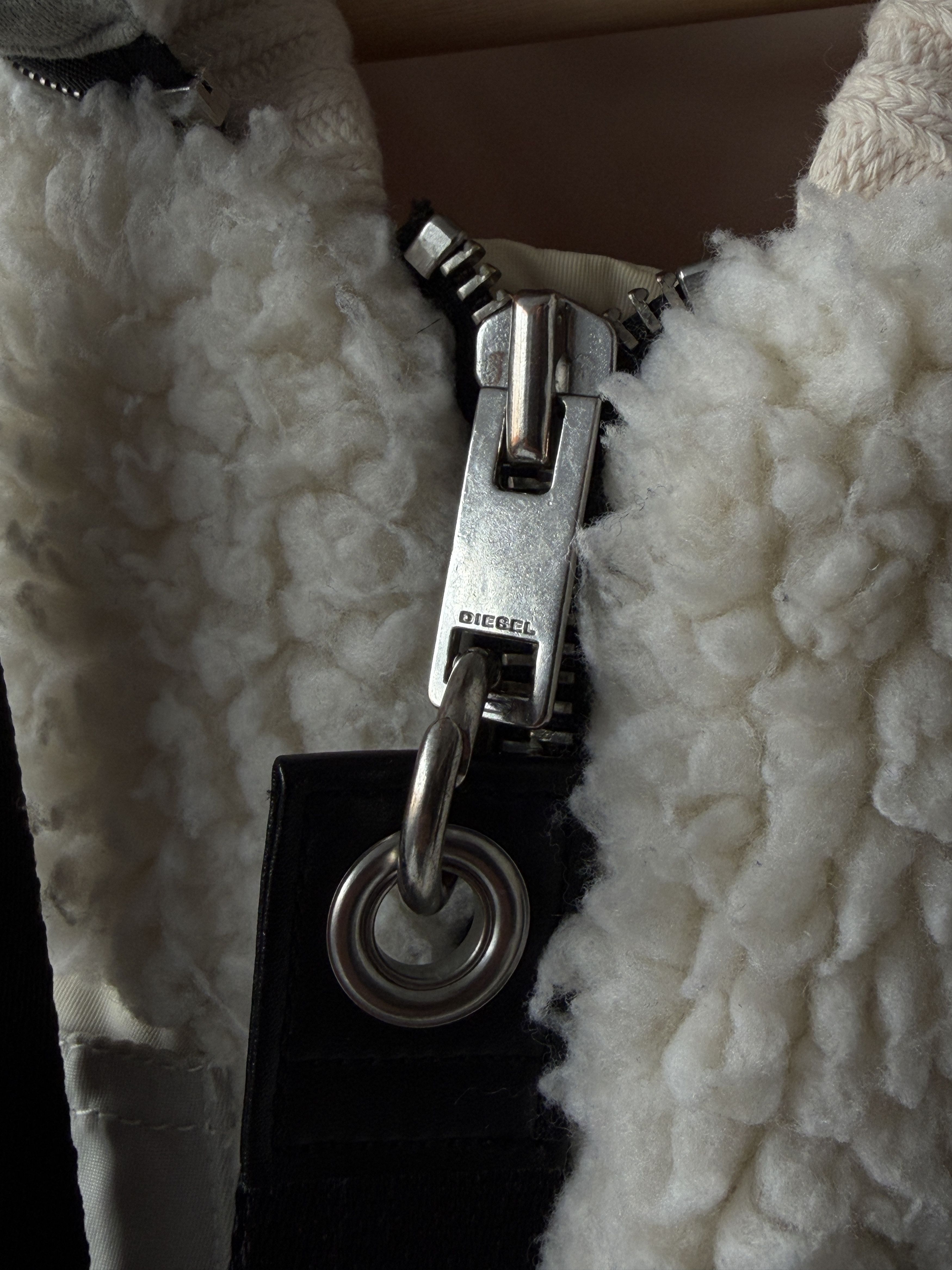 Diesel Diesel Faux-Shearling Hooded W-Patty Jacket WHITE M Size US M / EU 48-50 / 2 - 7 Thumbnail