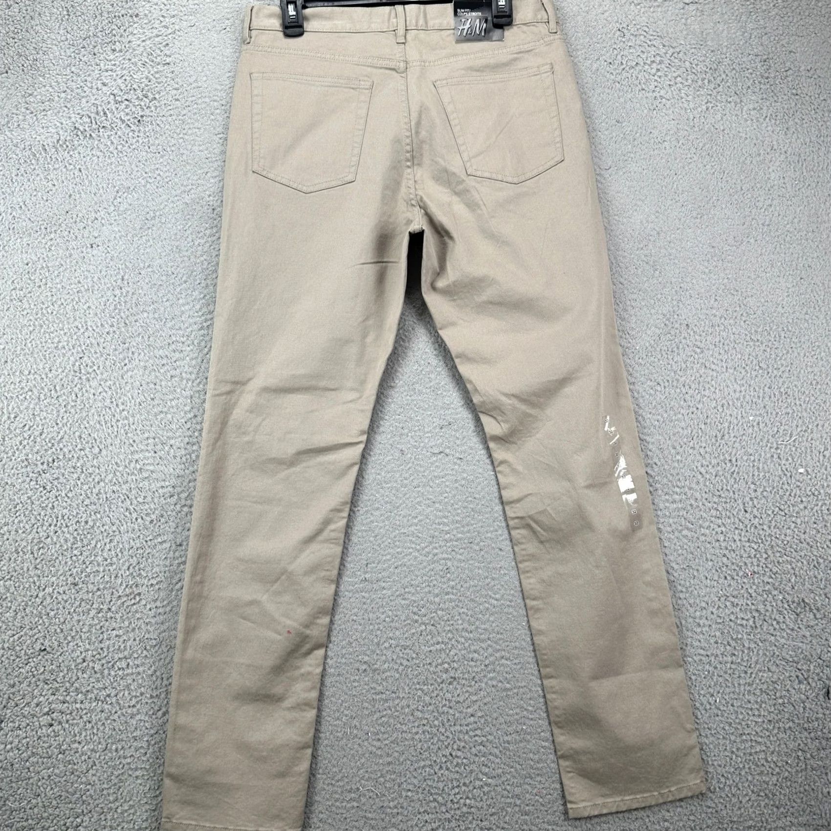 H&M H&M Mens Slim Fit Jeans 32 Tan Comfort Stretch 5 Pockets Casual Denim Pants NEW Size US 32 / EU 48 - 3 Thumbnail