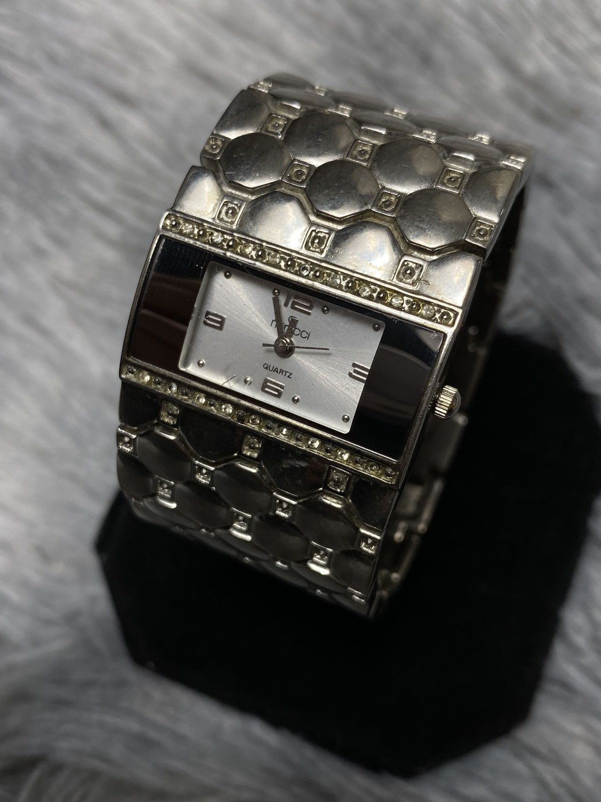 Japanese Brand × Jewelry × Vintage Silver-Tone Geometric Bracelet Watch – Japanese Quartz Size ONE SIZE - 2 Thumbnail