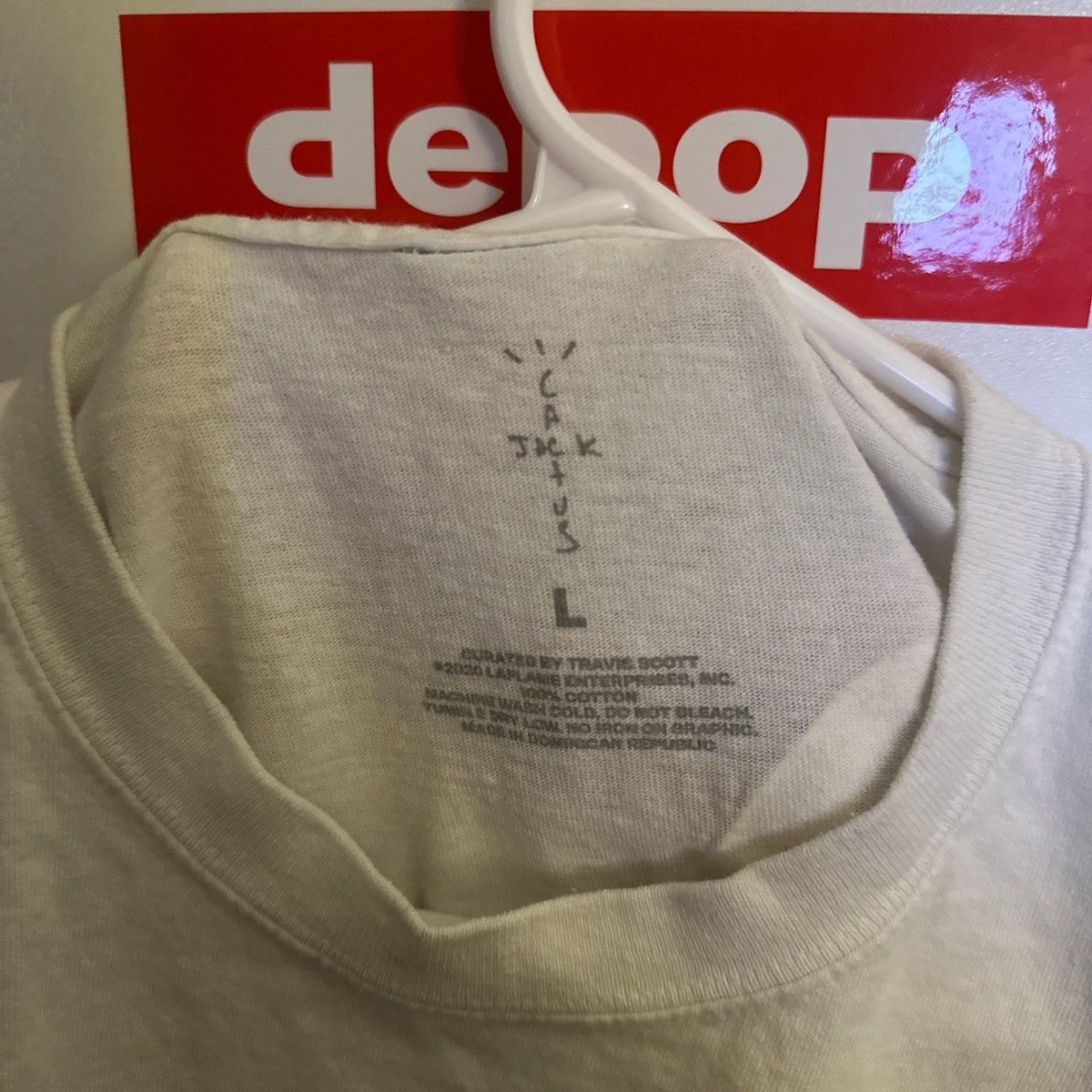 Travis Scott White Travis Scott Cactus Jack T-shirt Size US L / EU 52-54 / 3 - 3 Thumbnail
