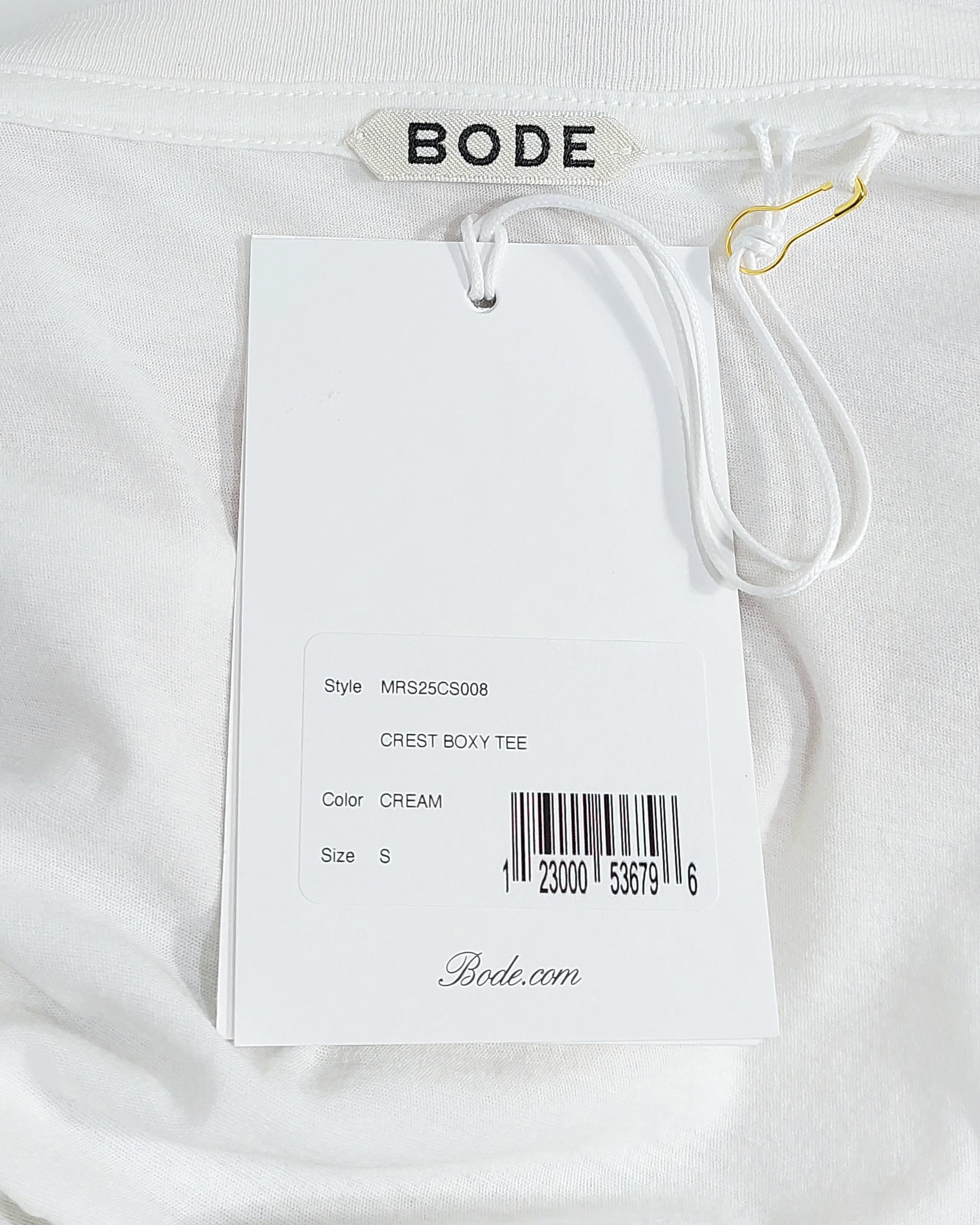 Bode crest boxy tshirt - white S Size US S / EU 44-46 / 1 - 4 Thumbnail