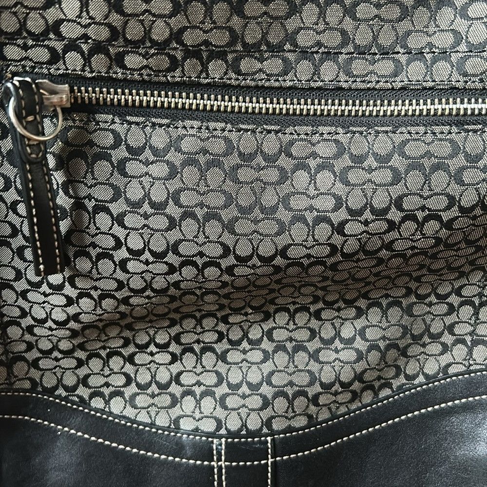 Coach Authentic Vintage Coach Signature Double C Black Leather Tr Size ONE SIZE - 3 Thumbnail