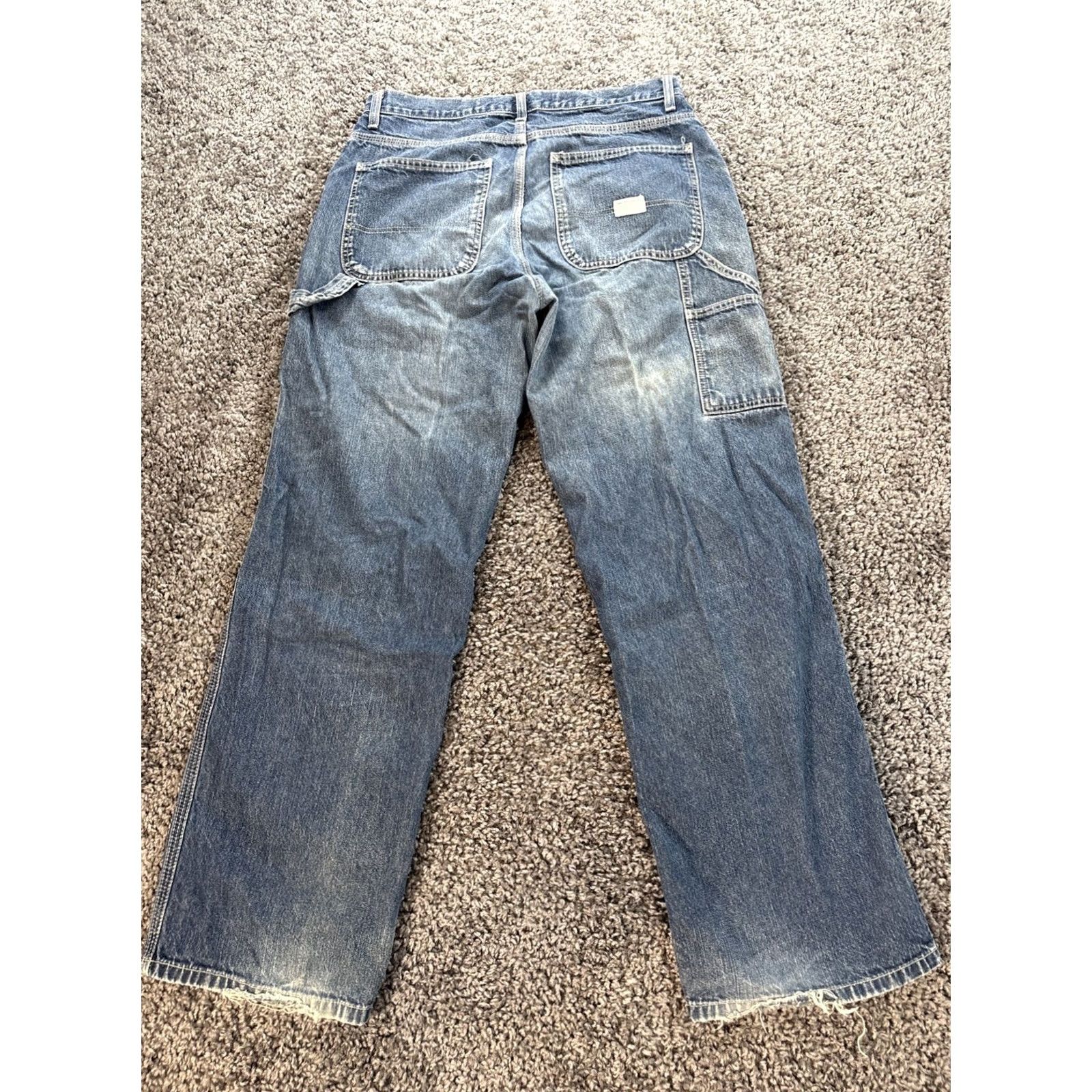 Gap VINTAGE Gap Jeans Carpenter Mens 34x30 Baggy Relaxed Distressed Denim Blue 34 Inseam 30 Wide-Leg Mens Size US 34 / EU 50 - 5 Thumbnail