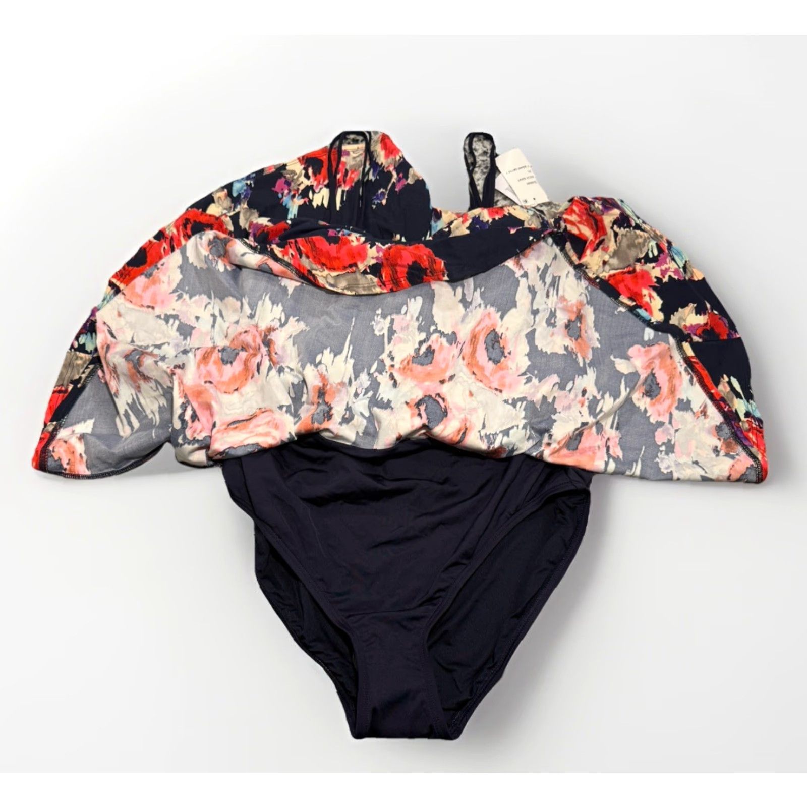 Vintage VINTAGE NWT Kate Spade New York One Piece Bathing Suit XL Rich Navy Peep Hole Floral Swimdress Womens Size XL / US 12-14 / IT 48-50 - 8 Thumbnail