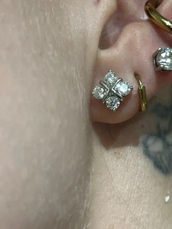 Jewelry Hadate x Asou 925 Sterling Silver 0.8 Carat Moissanite Size ONE SIZE - 5 Thumbnail
