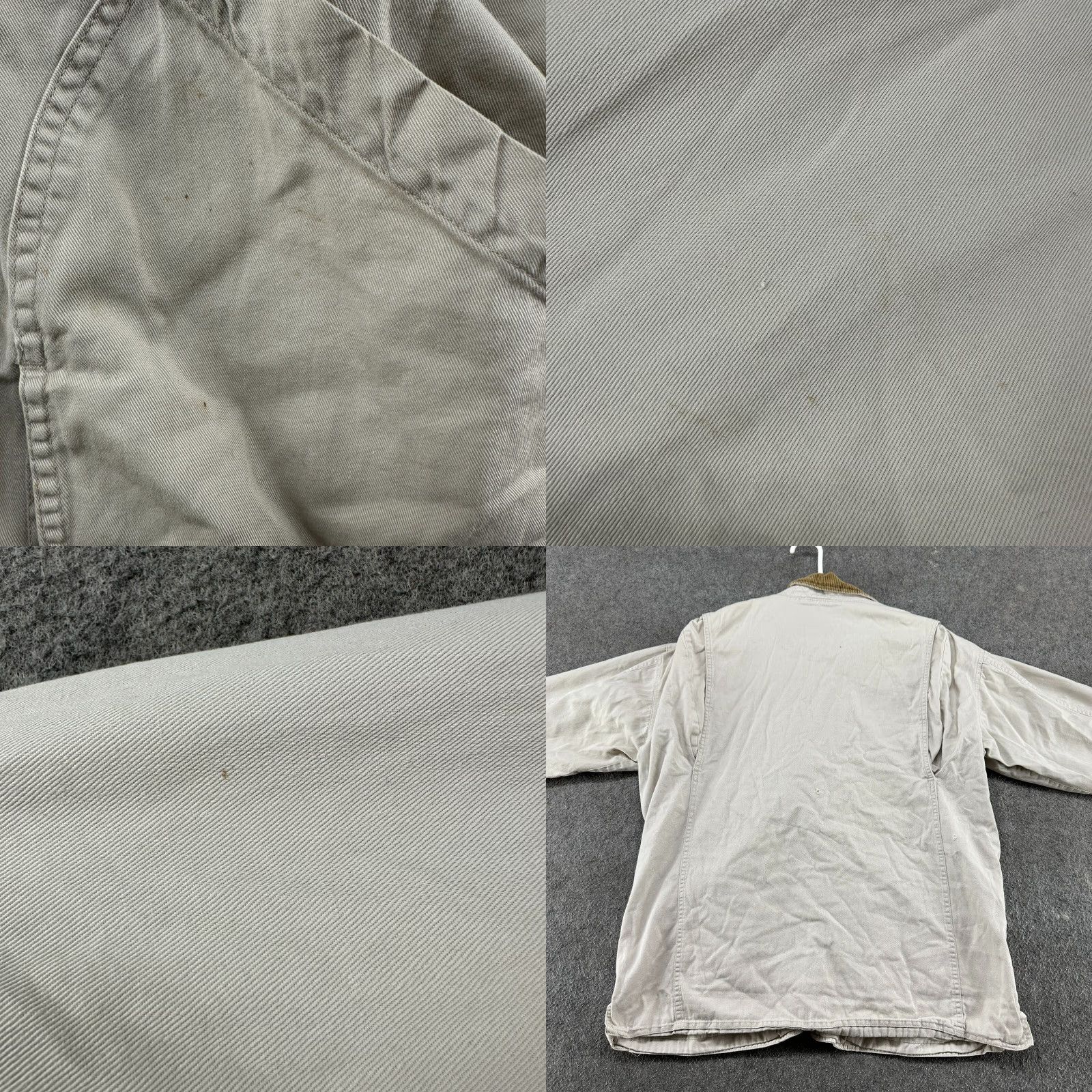 Vintage VINTAGE Synergy Jacket Women M Beige Canvas Pea Coat Oversized 90s Linen Lined Warm Winter Spring Fall Chore Barn Cotton Casual Mens Women Girls Boys Size M / US 6-8 / IT 42-44 - 9 Thumbnail