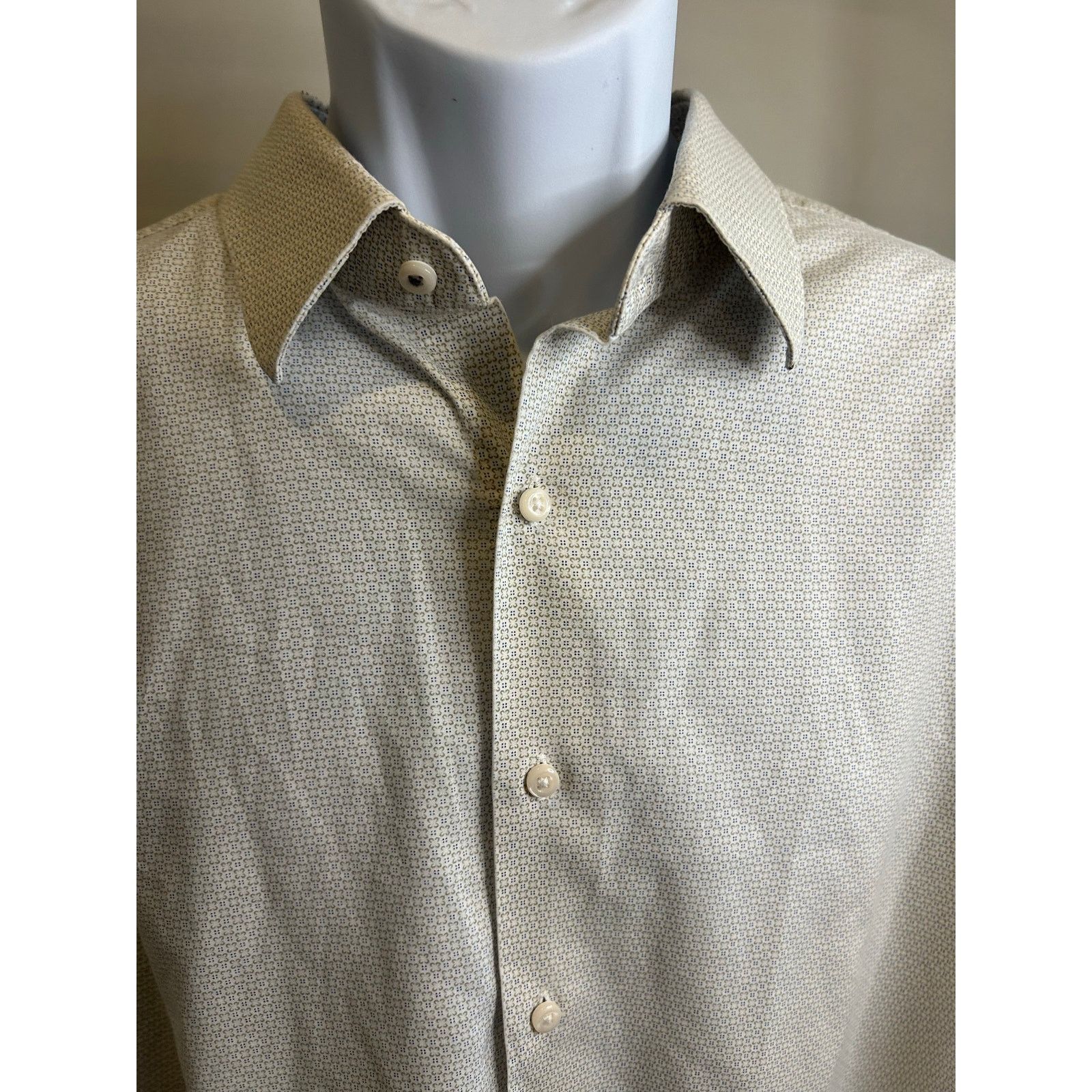 Ben Sherman Ben Sherman XL Stretch Dress Shirt Geometric Print Size US XL / EU 56 / 4 - 3 Thumbnail