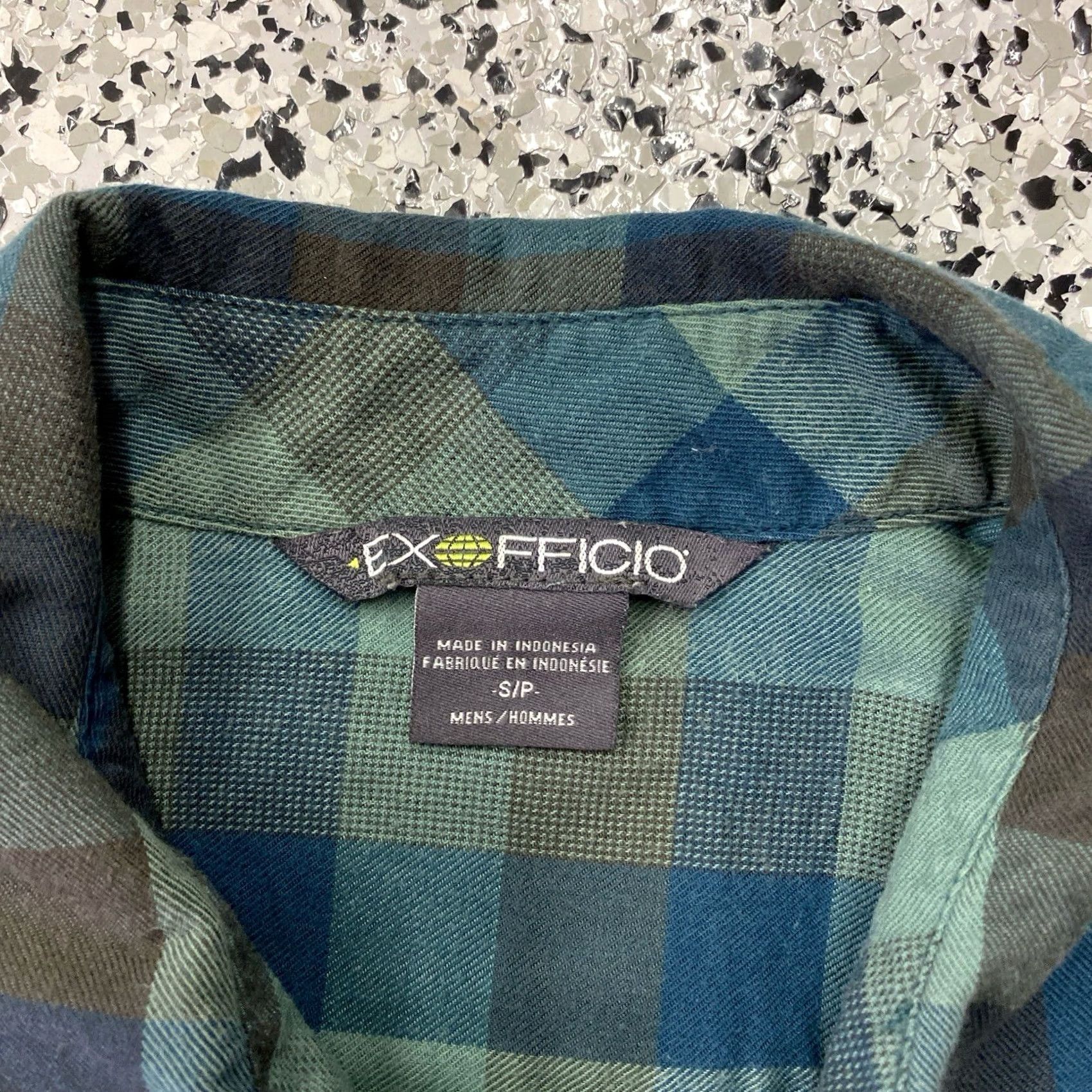 ExOfficio ExOfficio Button Down Flannel Shirt Men’s S Green Plaid Cotton Blend Stretch Shirt Size US M / EU 48-50 / 2 - 2 Thumbnail