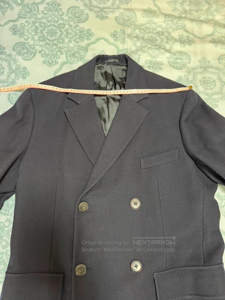 Hermes Hermes Trench coat, 100% wool, dark blue Size 52R - 3 Thumbnail