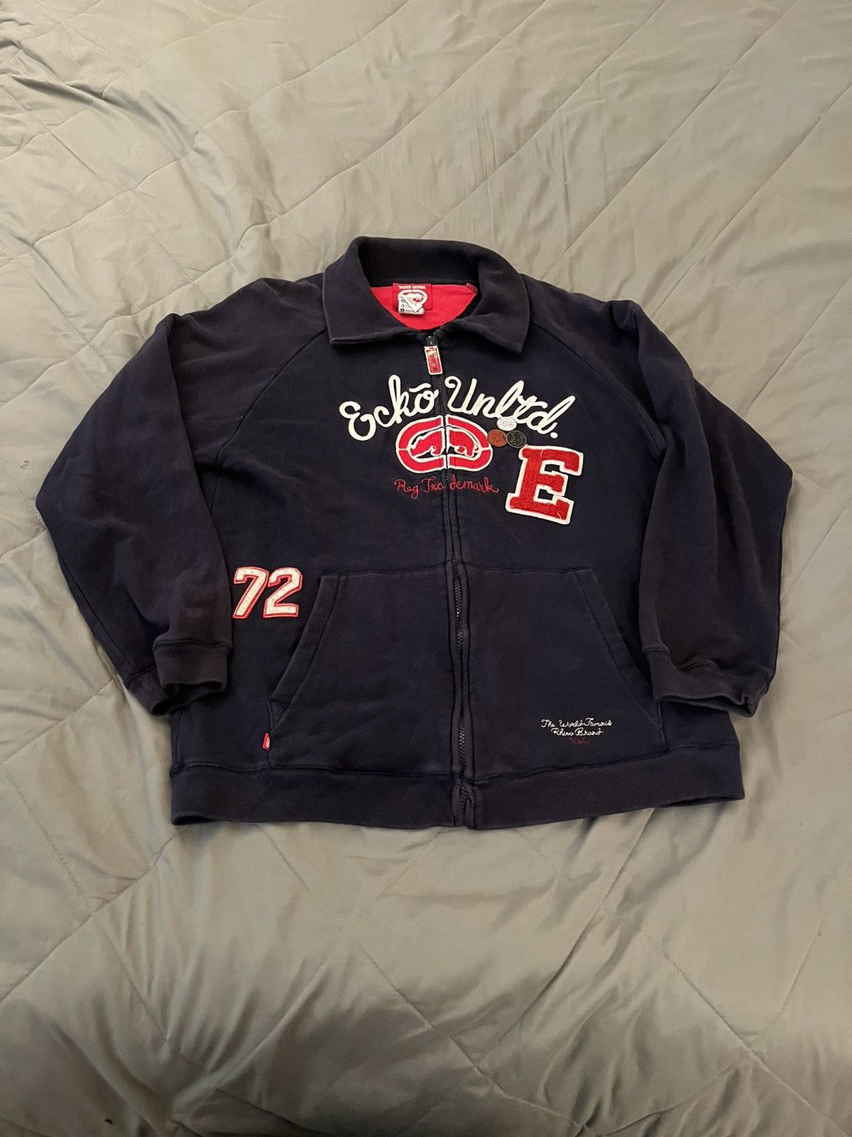 Ecko Unltd. × Vintage Y2K Ecko Unltd spell out sweatshirt Size US XL / EU 56 / 4 - 1 Thumbnail